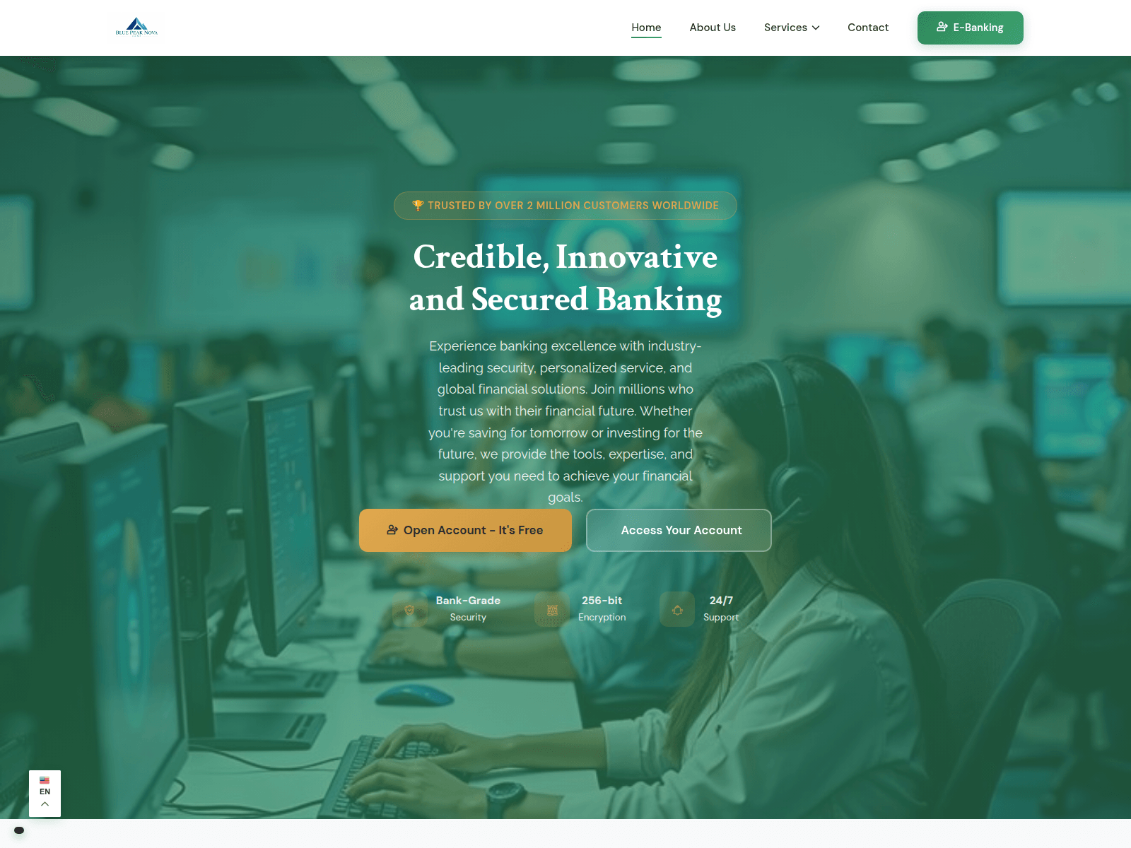 Screenshot of bluepeaknova.com