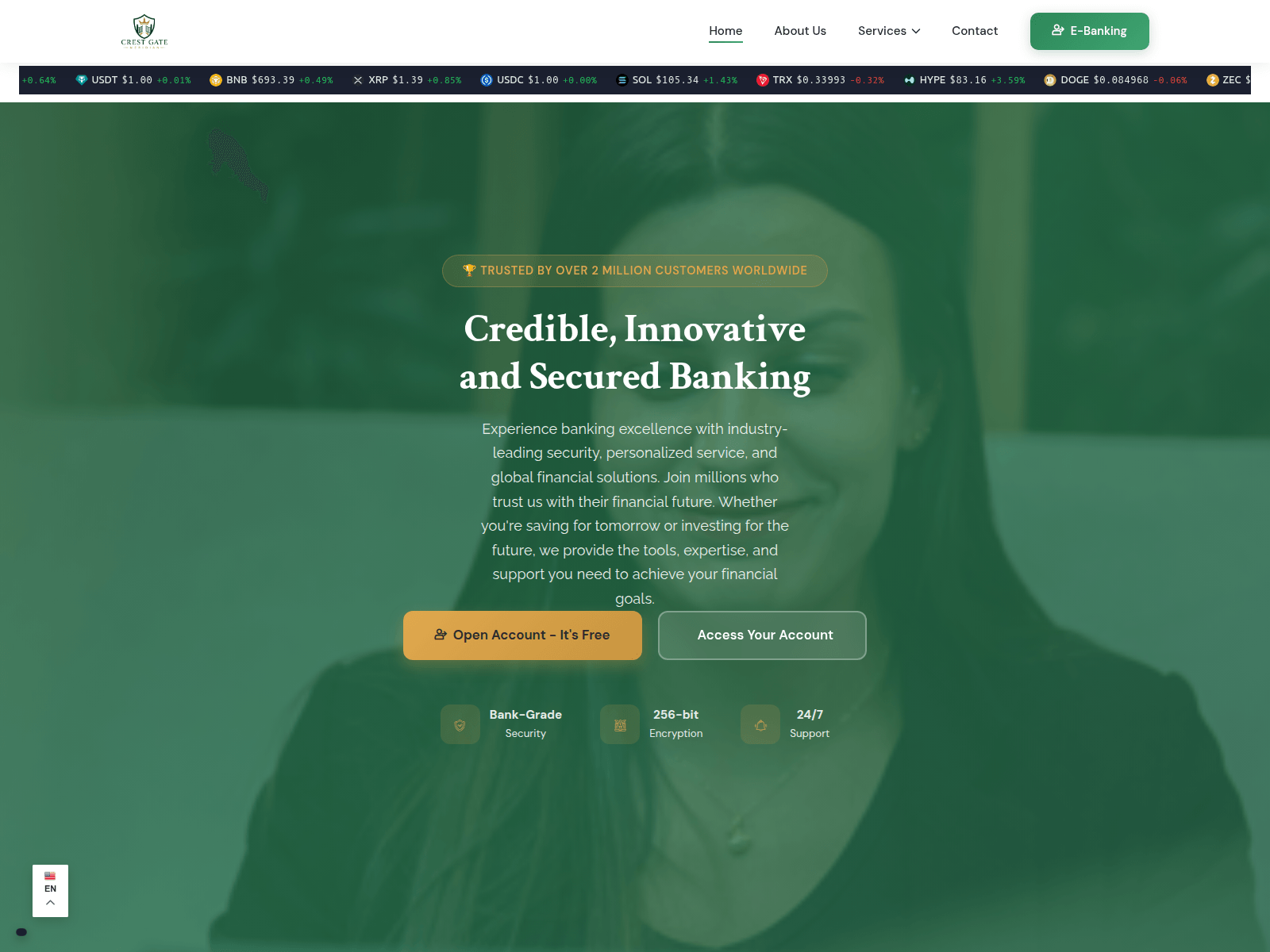 Screenshot of crestgatemeridian.com