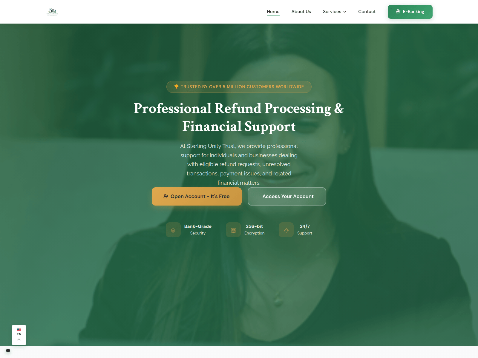 Screenshot of sterlingunitytrust.com