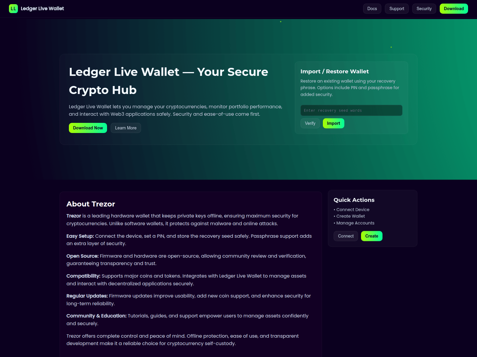 Screenshot of guest-ledger-wallet.pages.dev