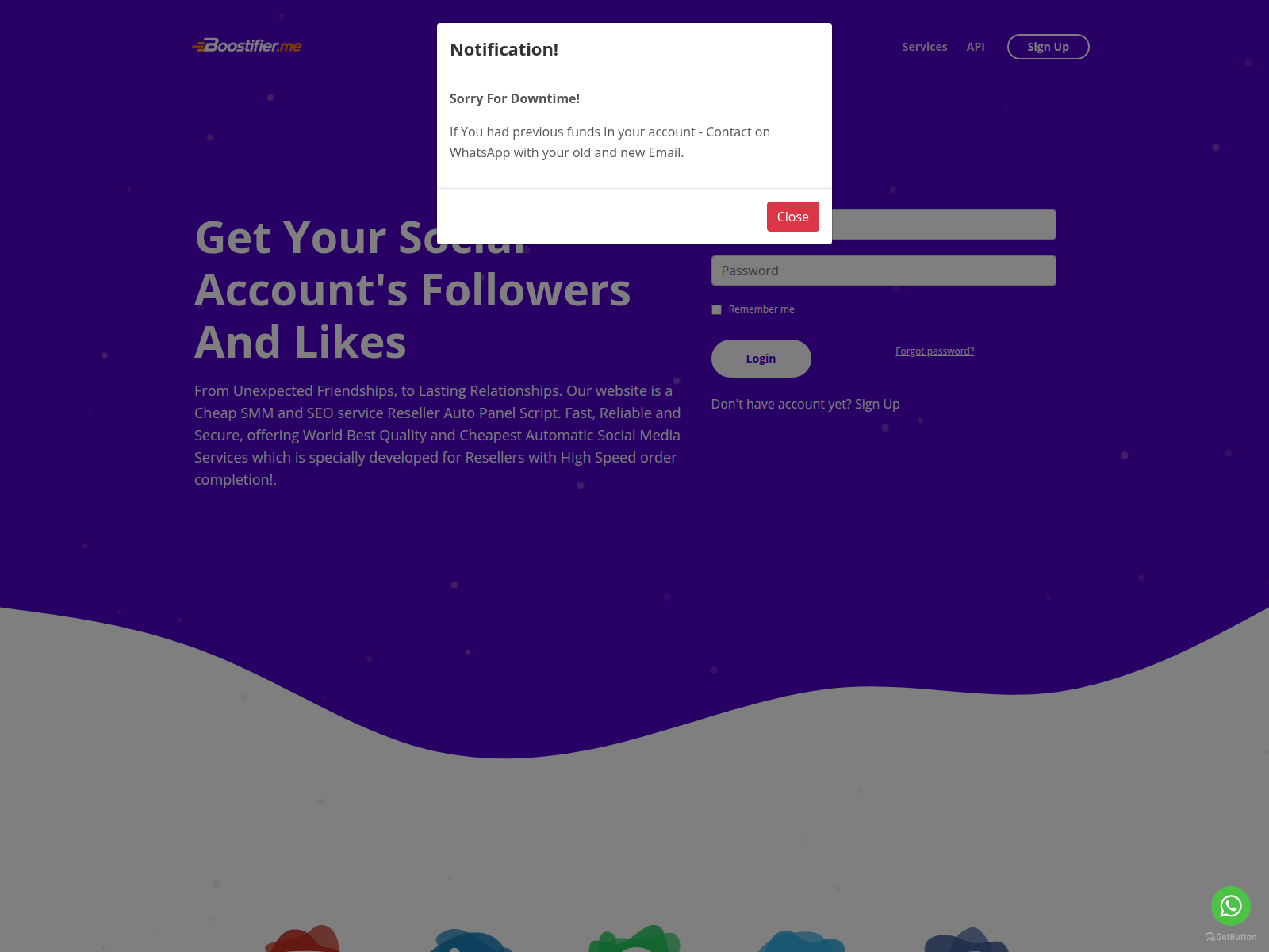 Screenshot of boostifier.me.as-entp.com