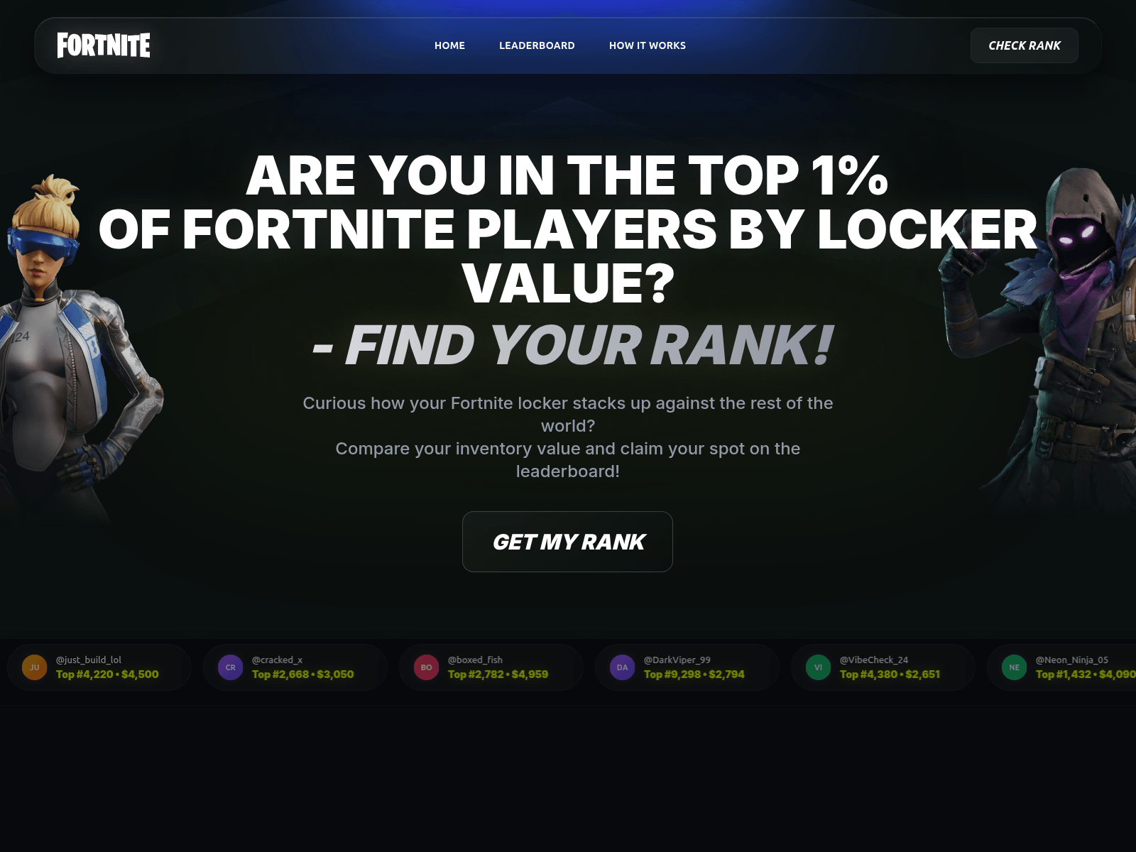 Screenshot of fnchecker.one