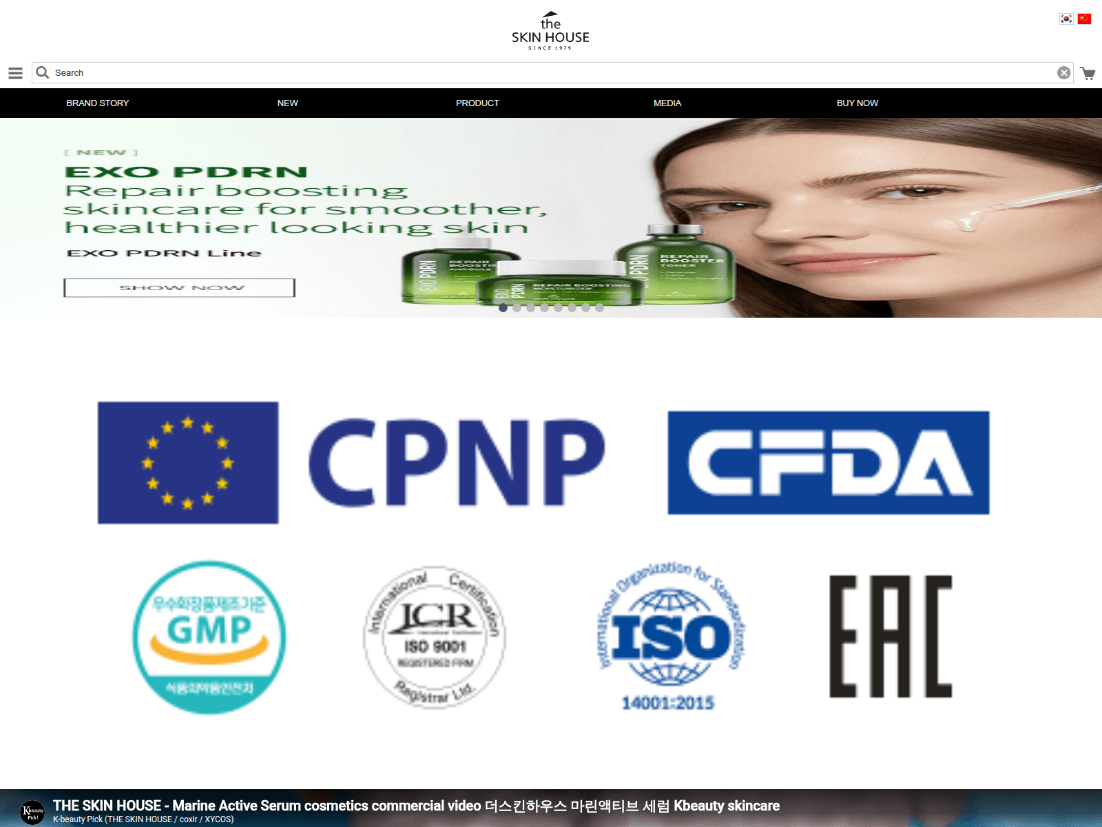 Screenshot of theskinhouse.net