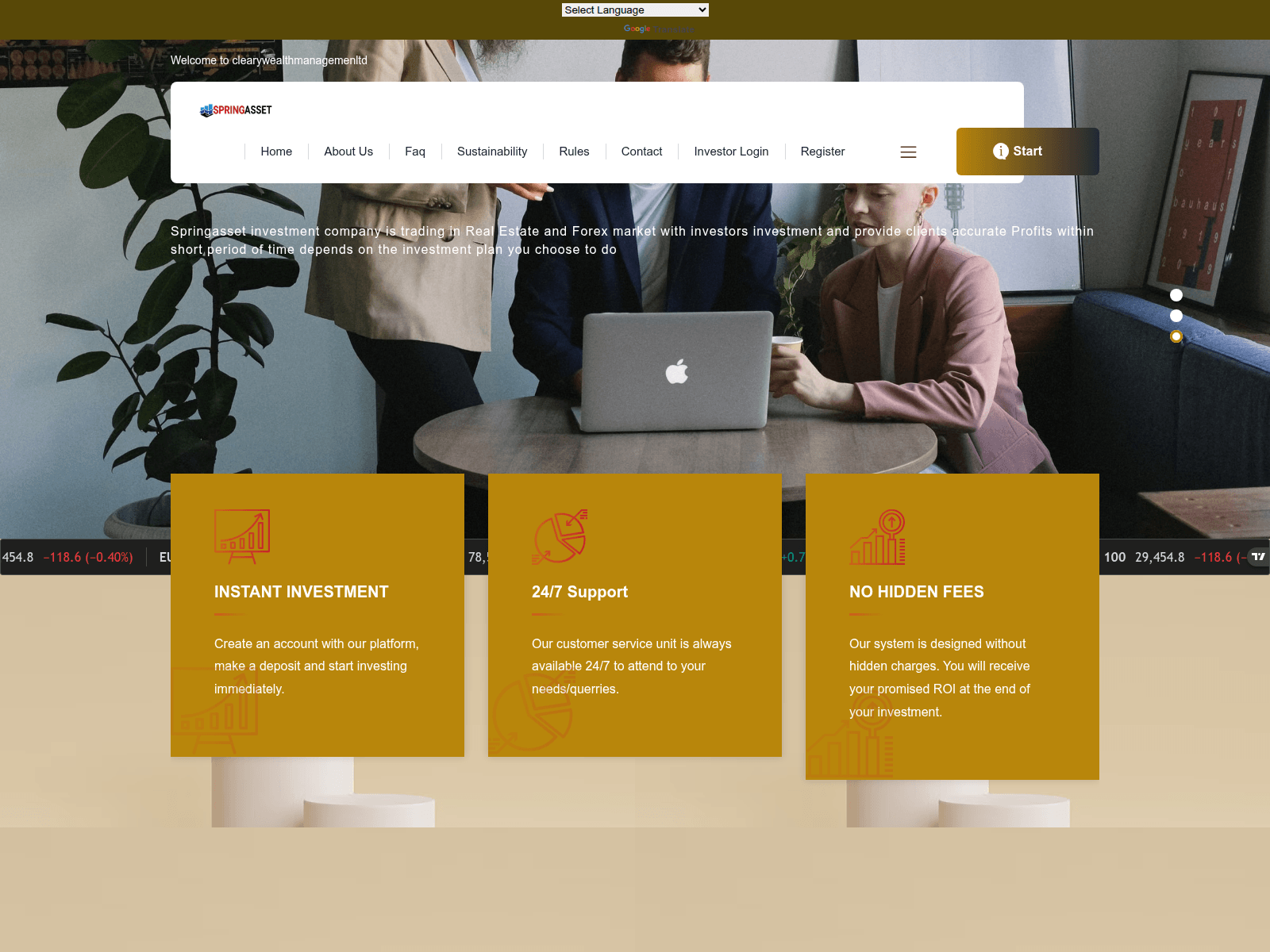 Screenshot of springassets.live