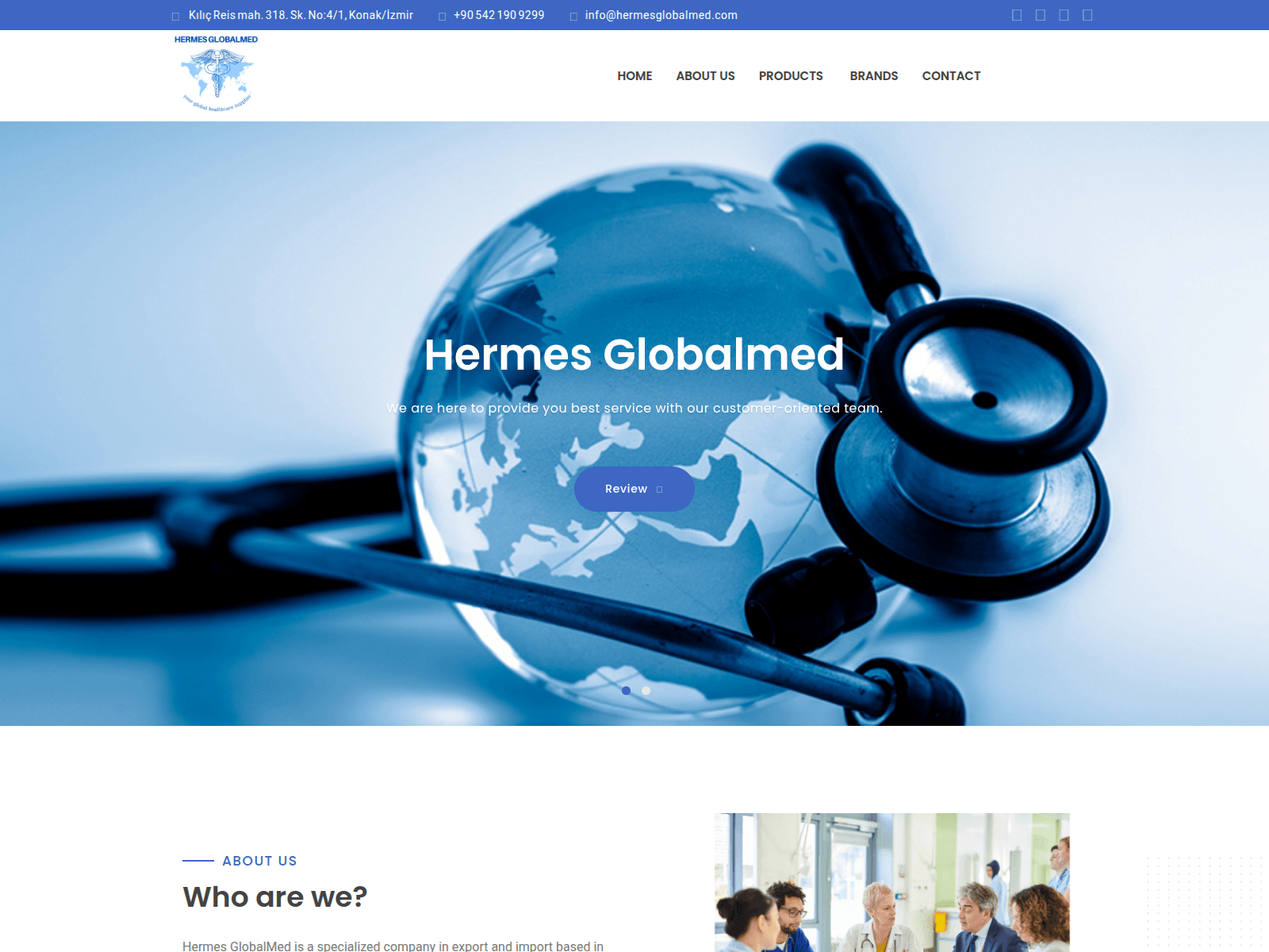 Screenshot von hermesglobalmed.com
