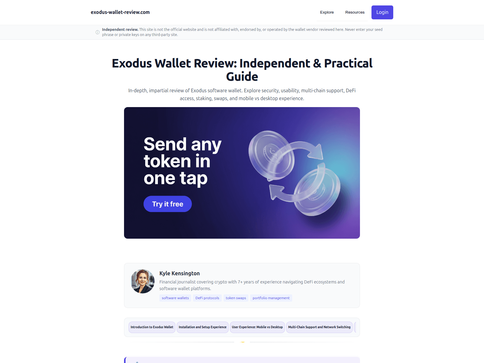 Screenshot of exodus-wallet-review-2bm.pages.dev