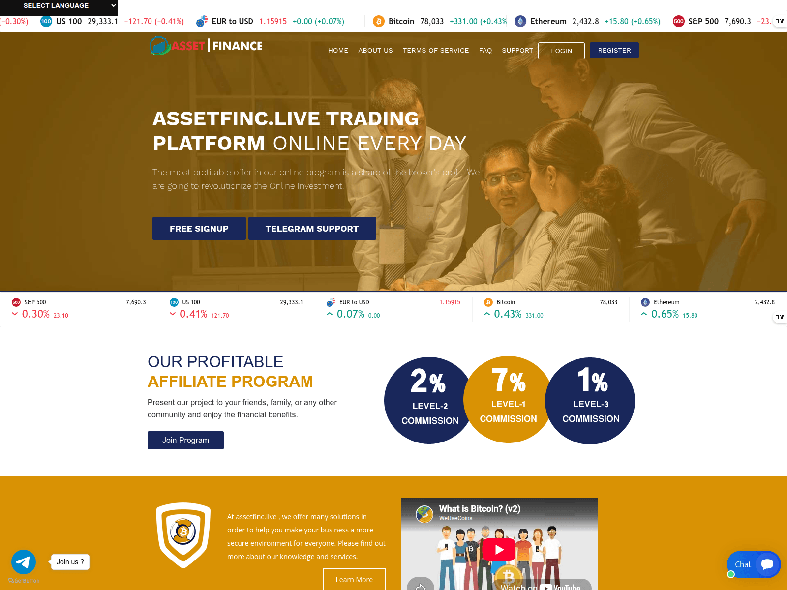 Screenshot of assetfinc.live