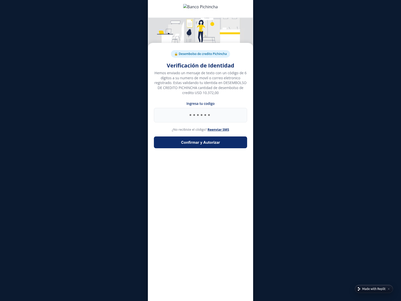 Screenshot of credi-pichinchagmailcom--ecuador23433.replit.app