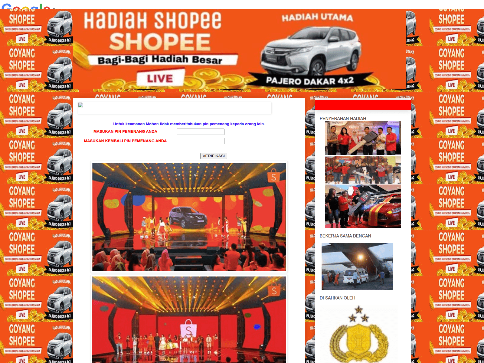 Screenshot of galerihadiah-shopee12.blogspot.com
