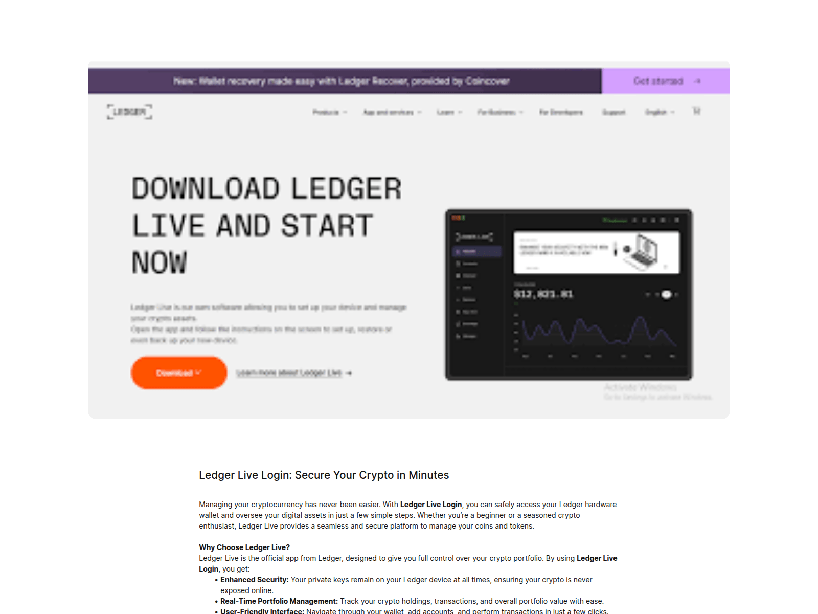 Screenshot of securely-liveledgre-eng.square.site