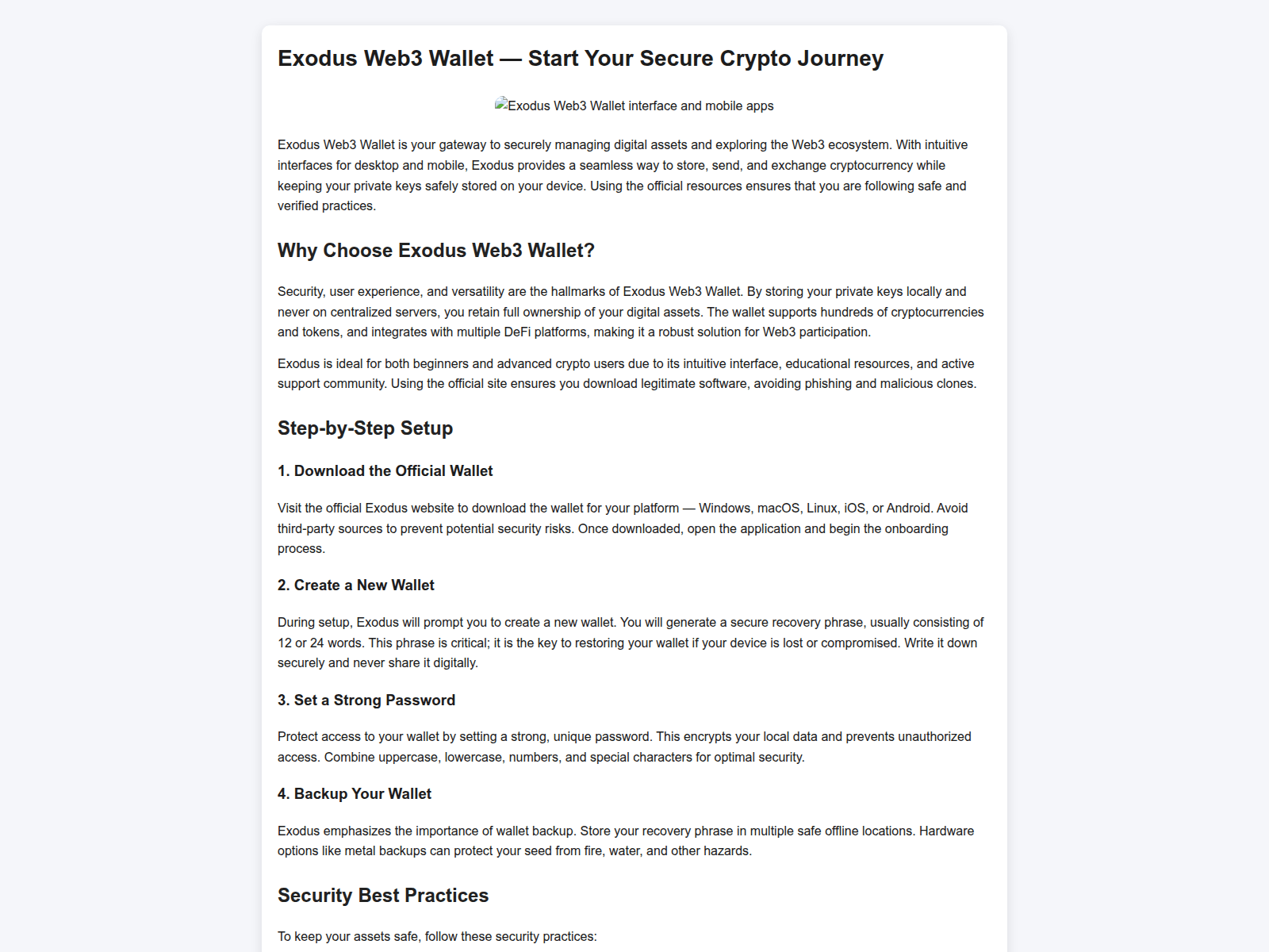 Screenshot of exodas-web3start.wasmer.app