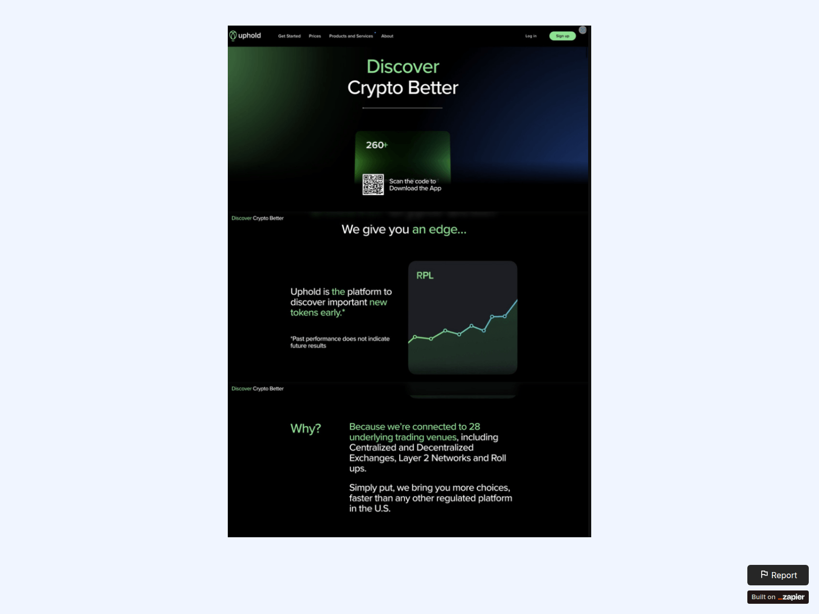 Screenshot of project-manage-uphold.zapier.app
