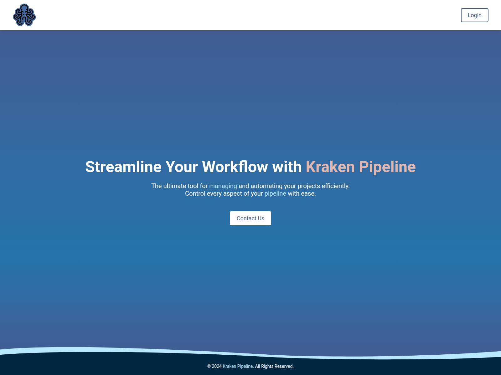 Screenshot von krakenpipeline.com