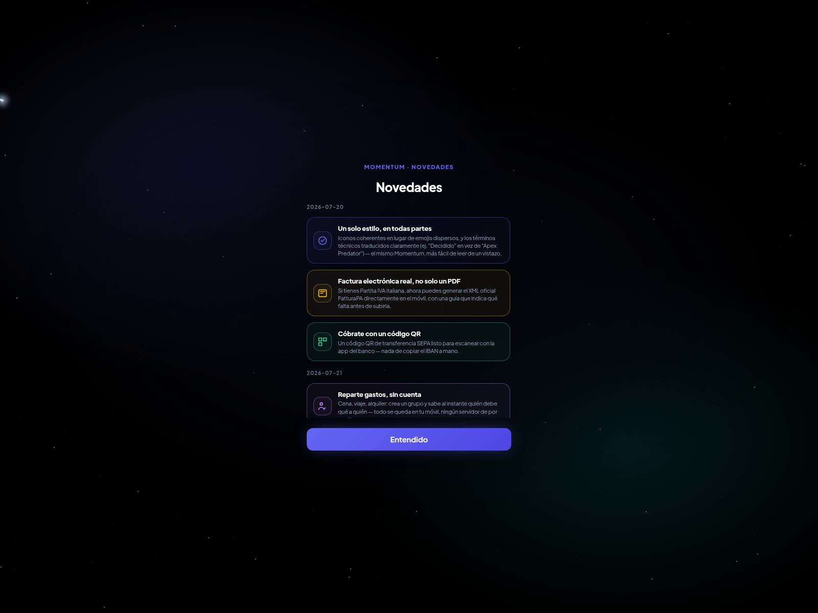 Screenshot of momentum-finance.pages.dev