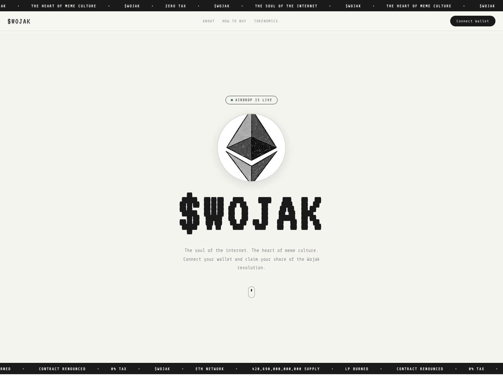Screenshot of wojakcto.fun