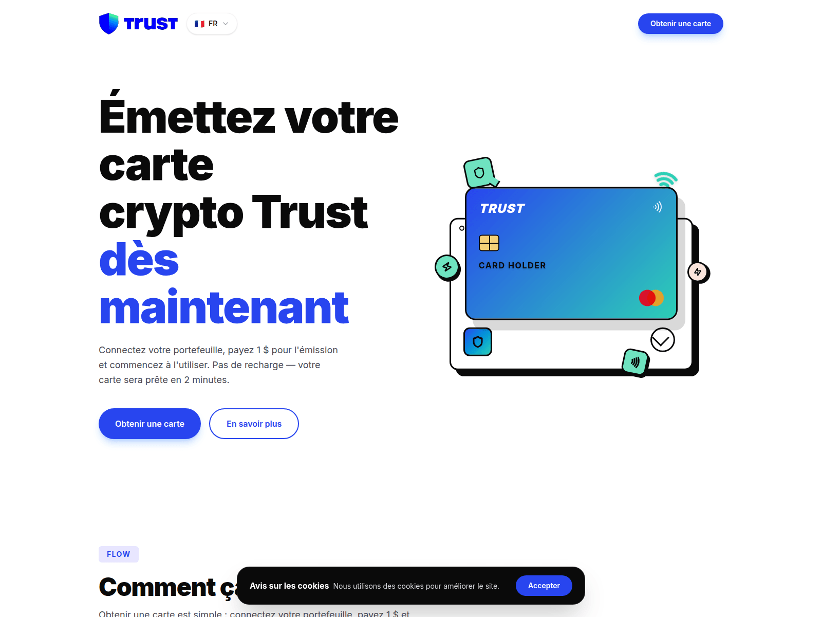 Screenshot of trustcard-application.com