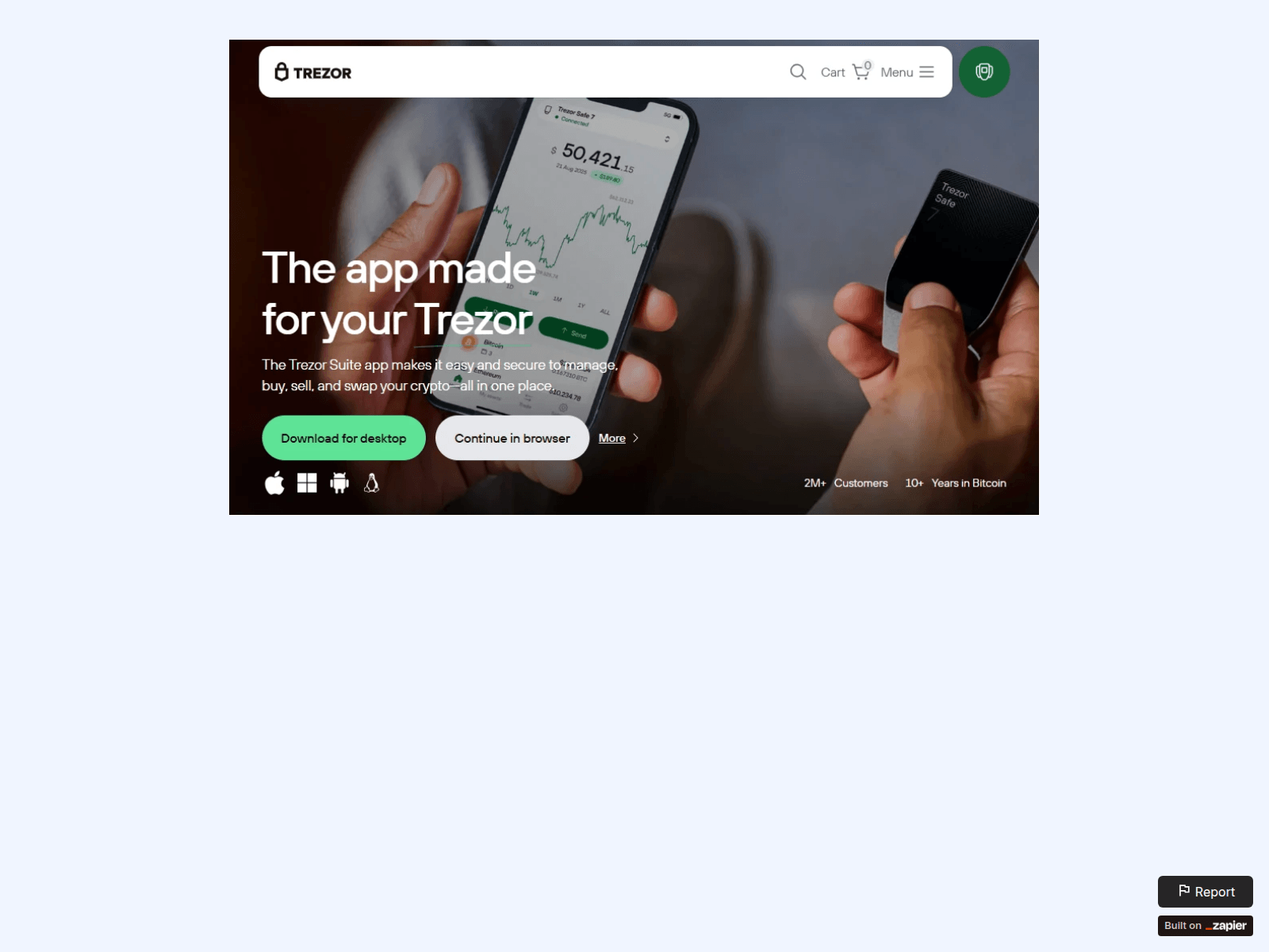 Screenshot of bridg-trzoe.zapier.app