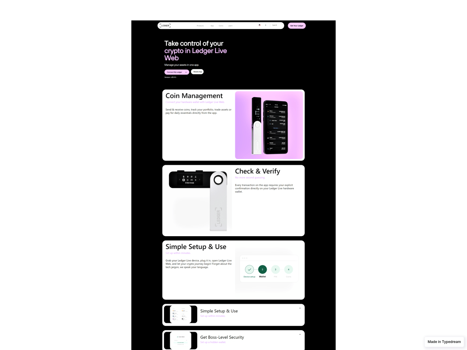 Screenshot of liveledgers-es-cdn.typedream.app