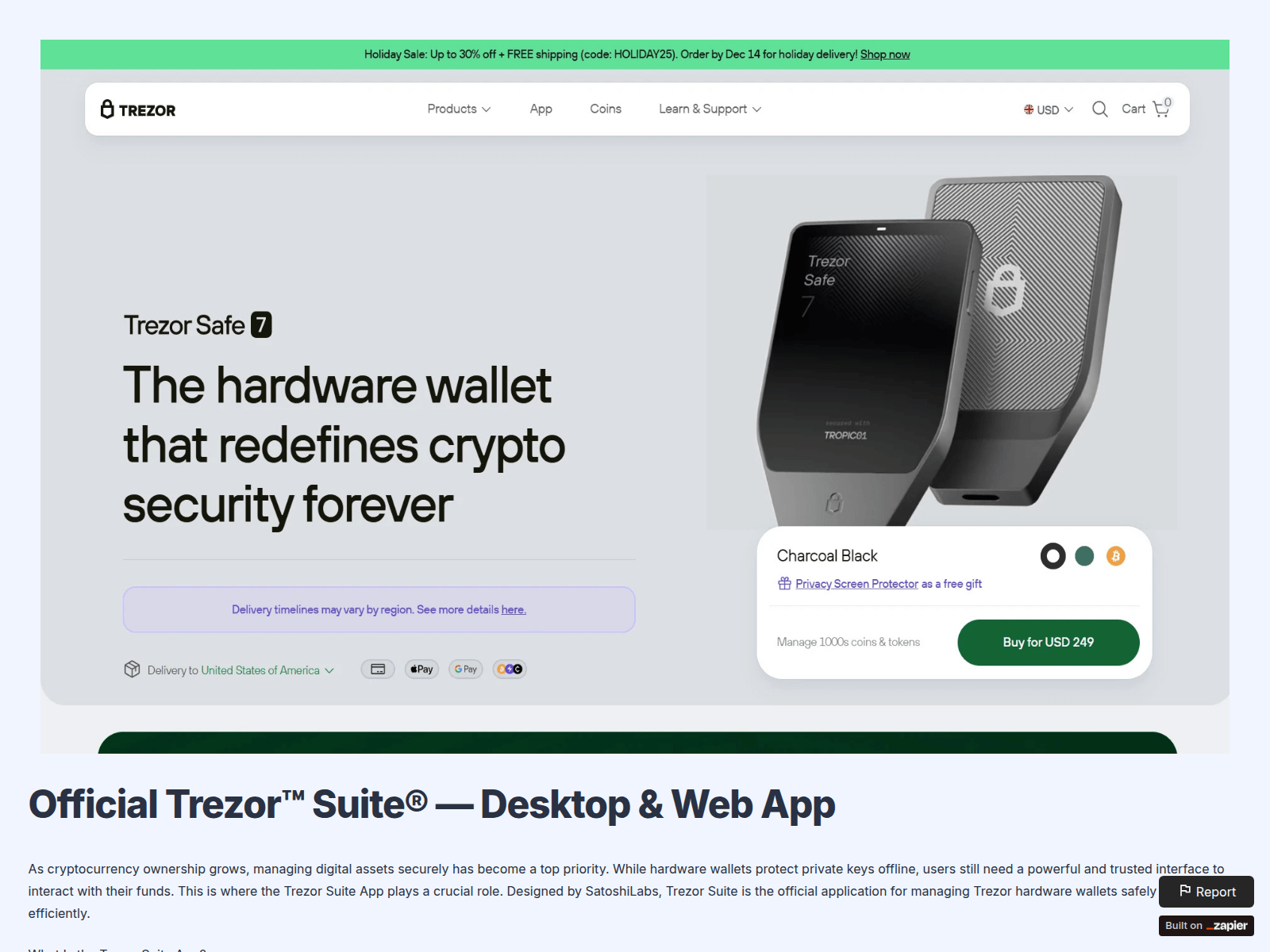 Screenshot of suiteapps.zapier.app