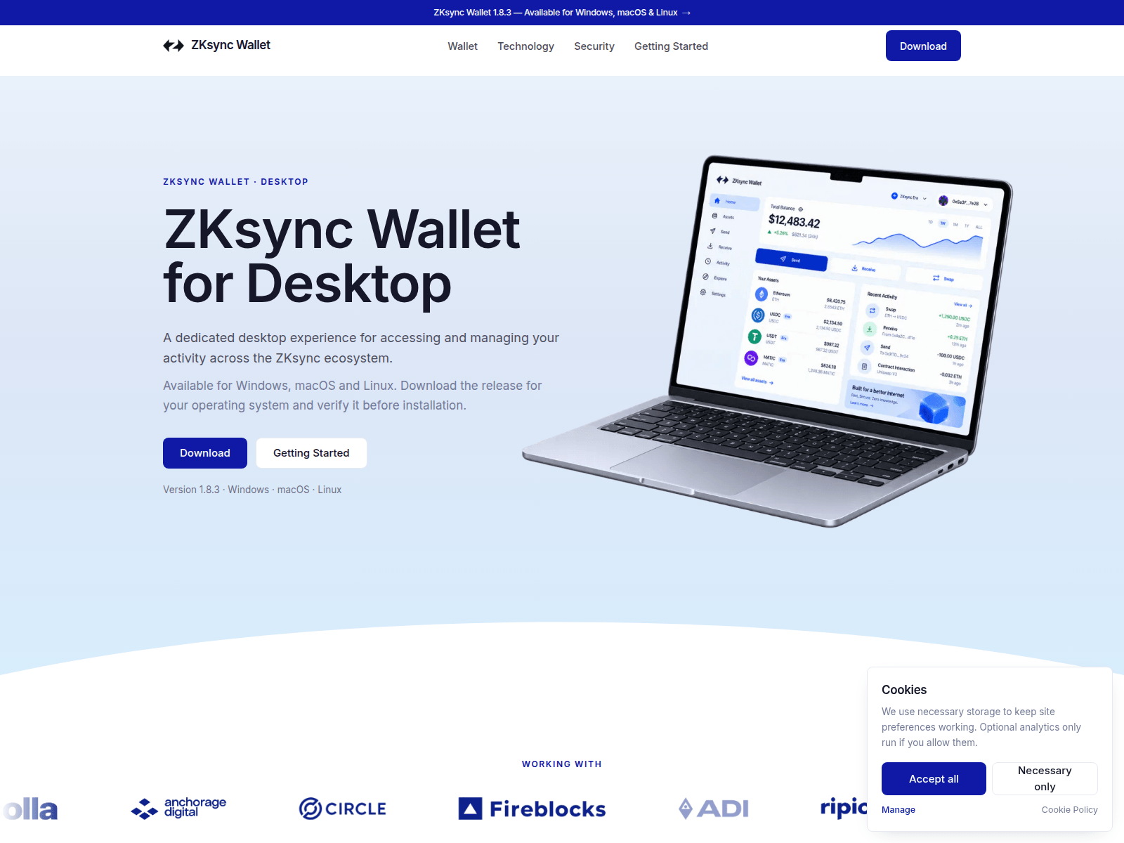 Screenshot of zksyncwallet.org