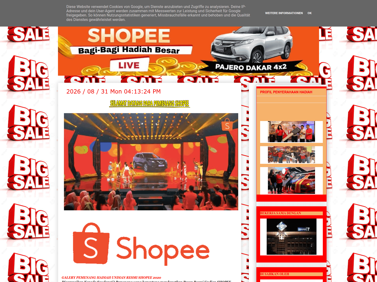 Screenshot of shopeejkt811.blogspot.com
