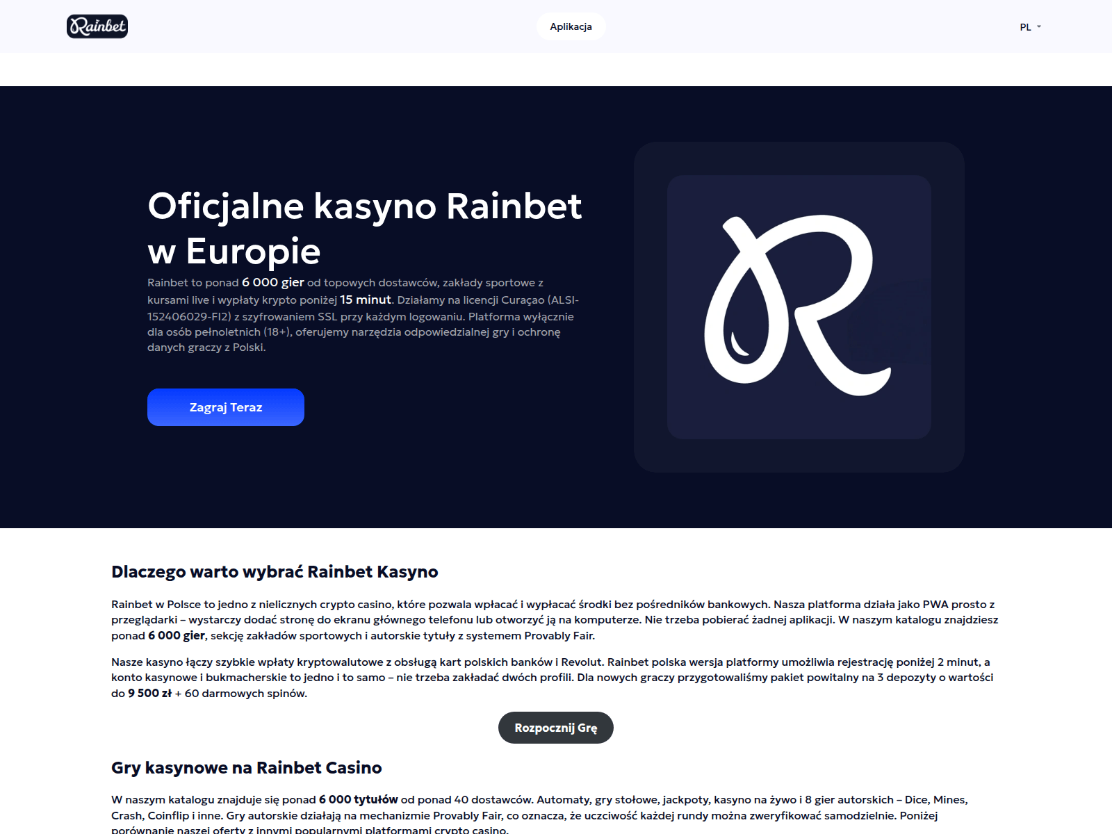 Screenshot of rainbeteurope.com