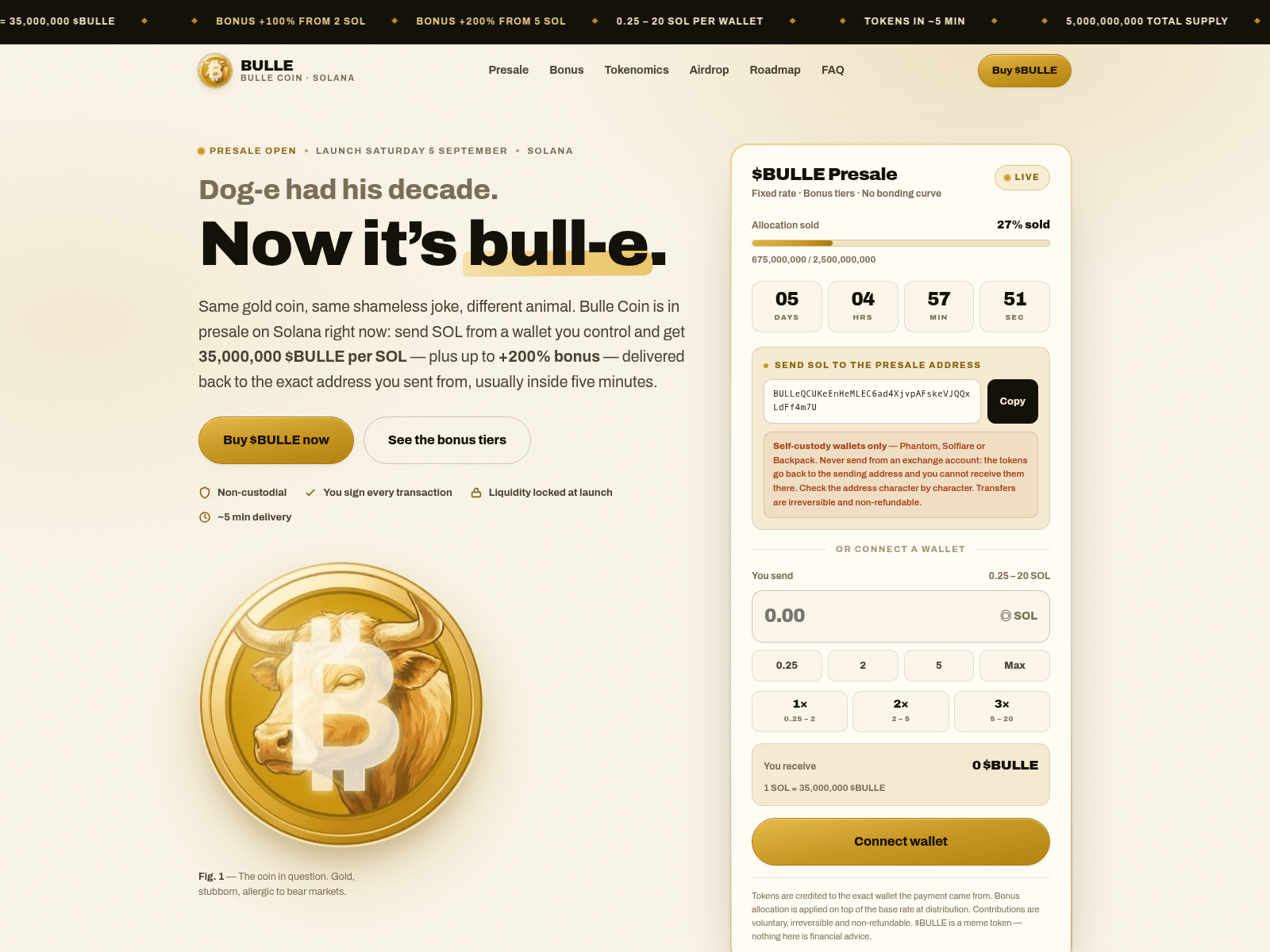 Screenshot of bullecoin.com