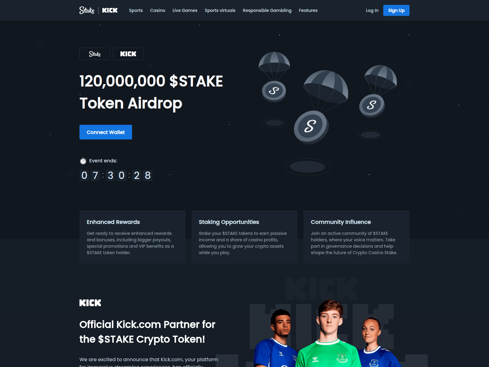 Screenshot of claim.stake-airdrop.workers.dev