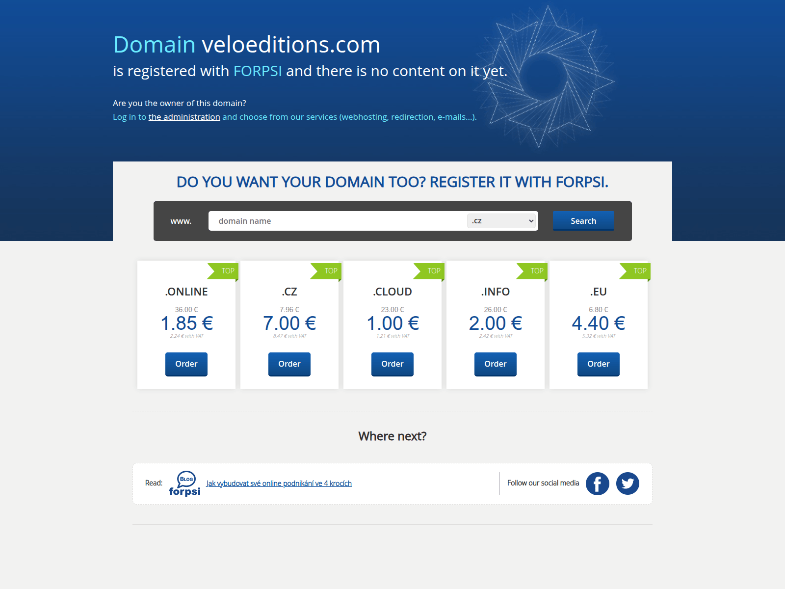 Screenshot of veloeditions.com