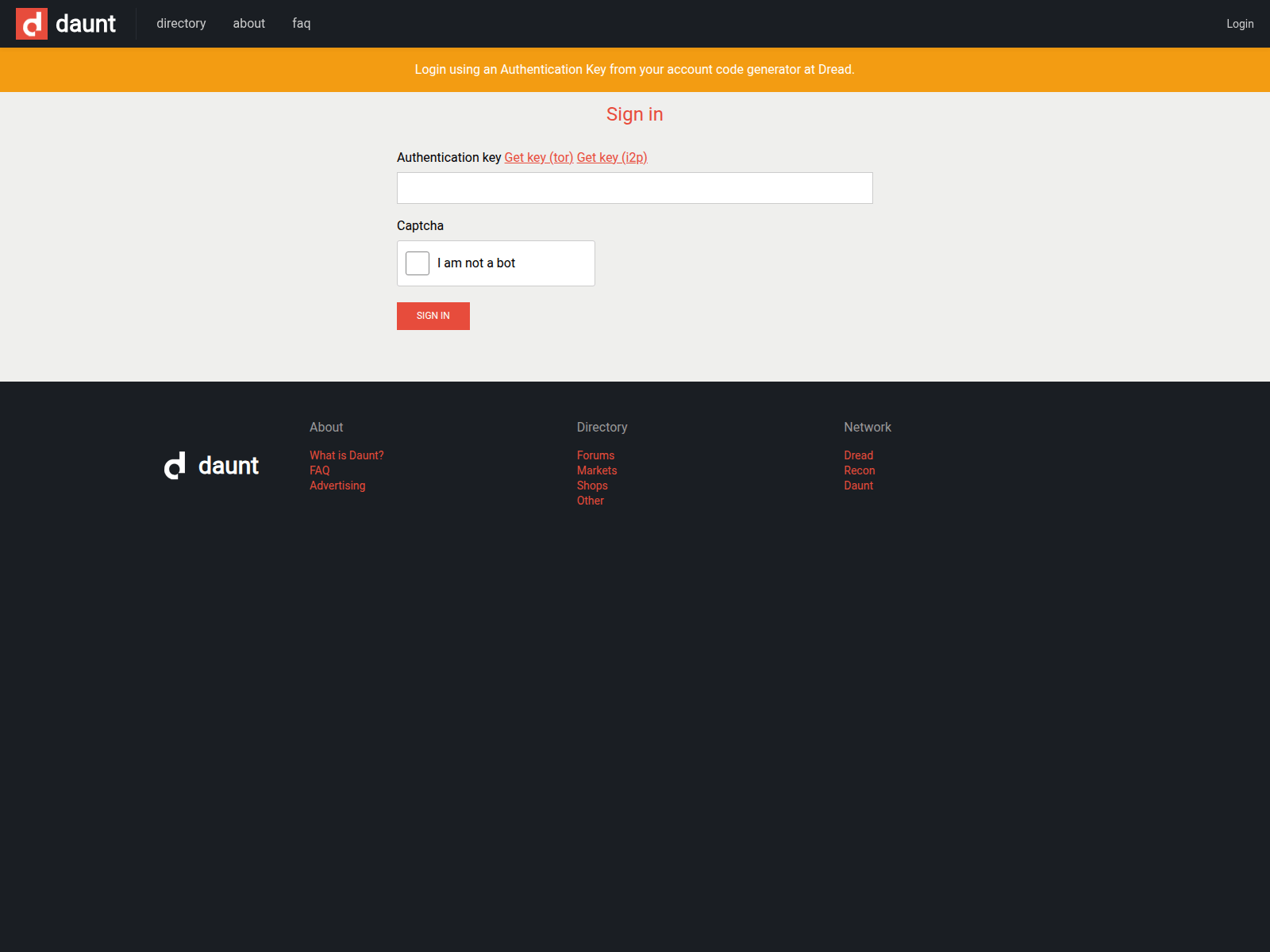 Screenshot of daunt-link.com