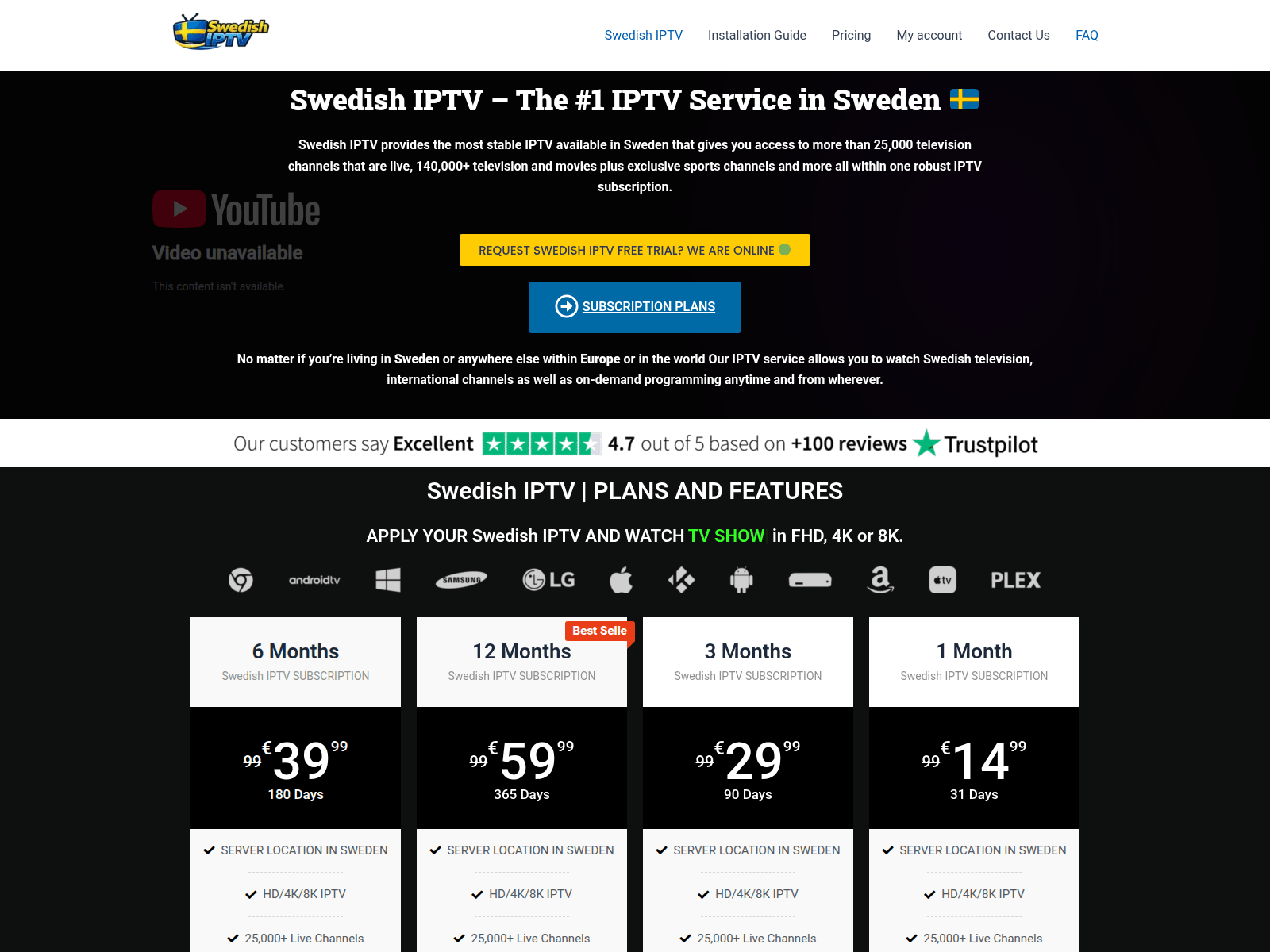 Screenshot of swedishiptv.org