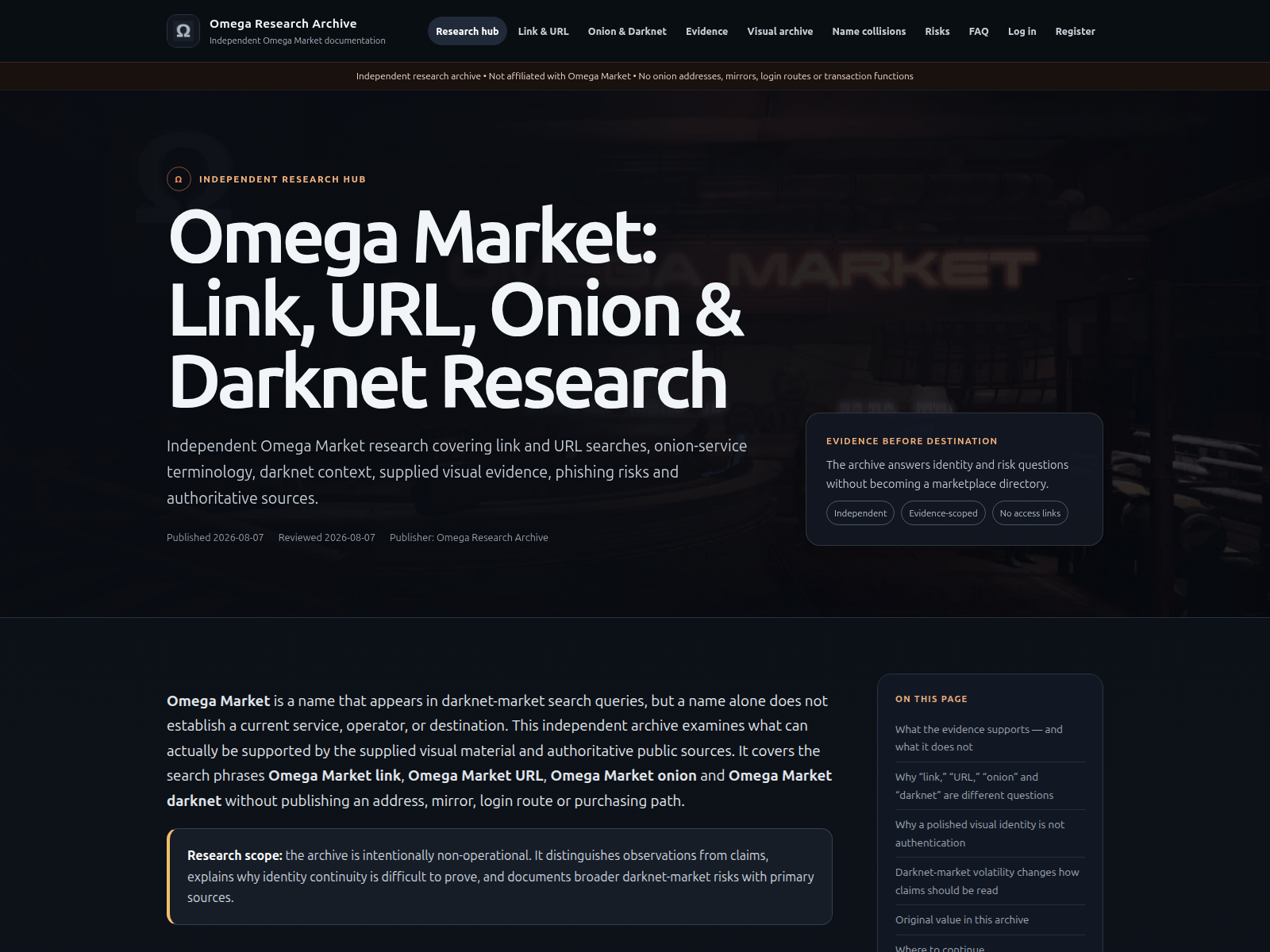 Screenshot of omegamarketlink.com