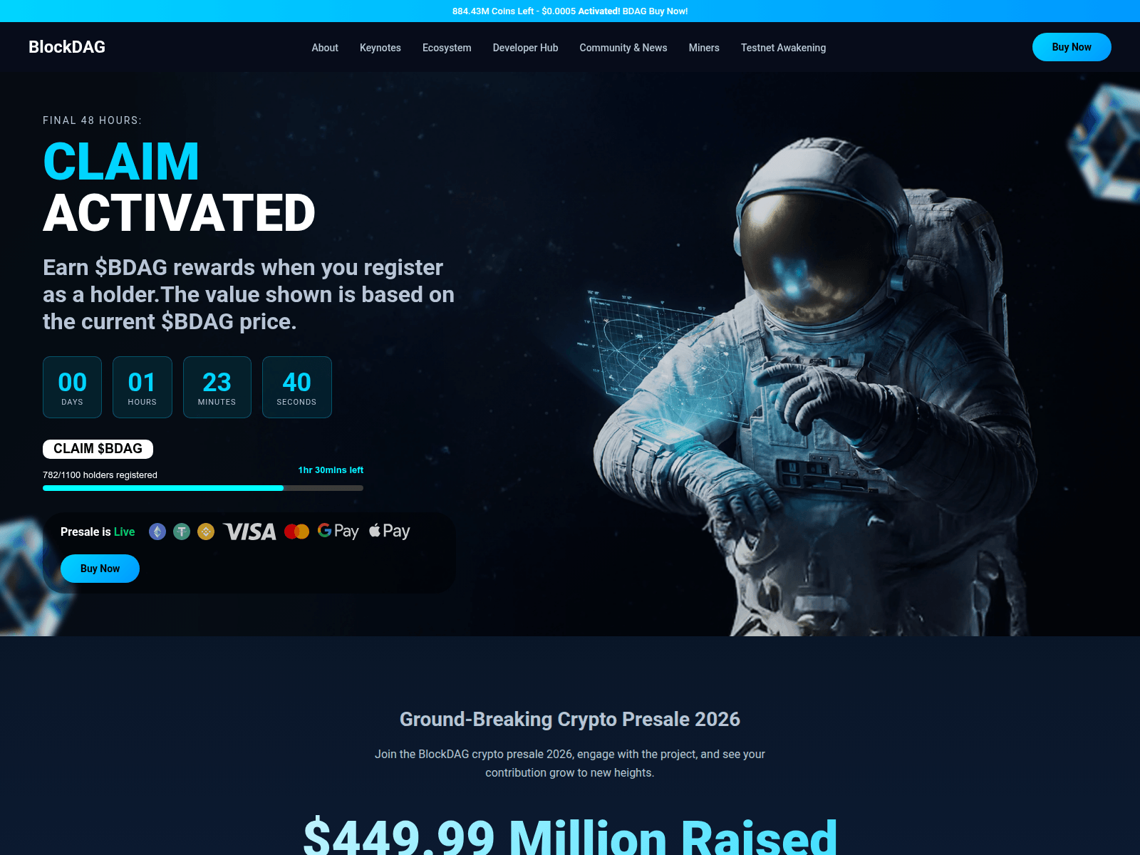 Screenshot of bdagnetwork.live