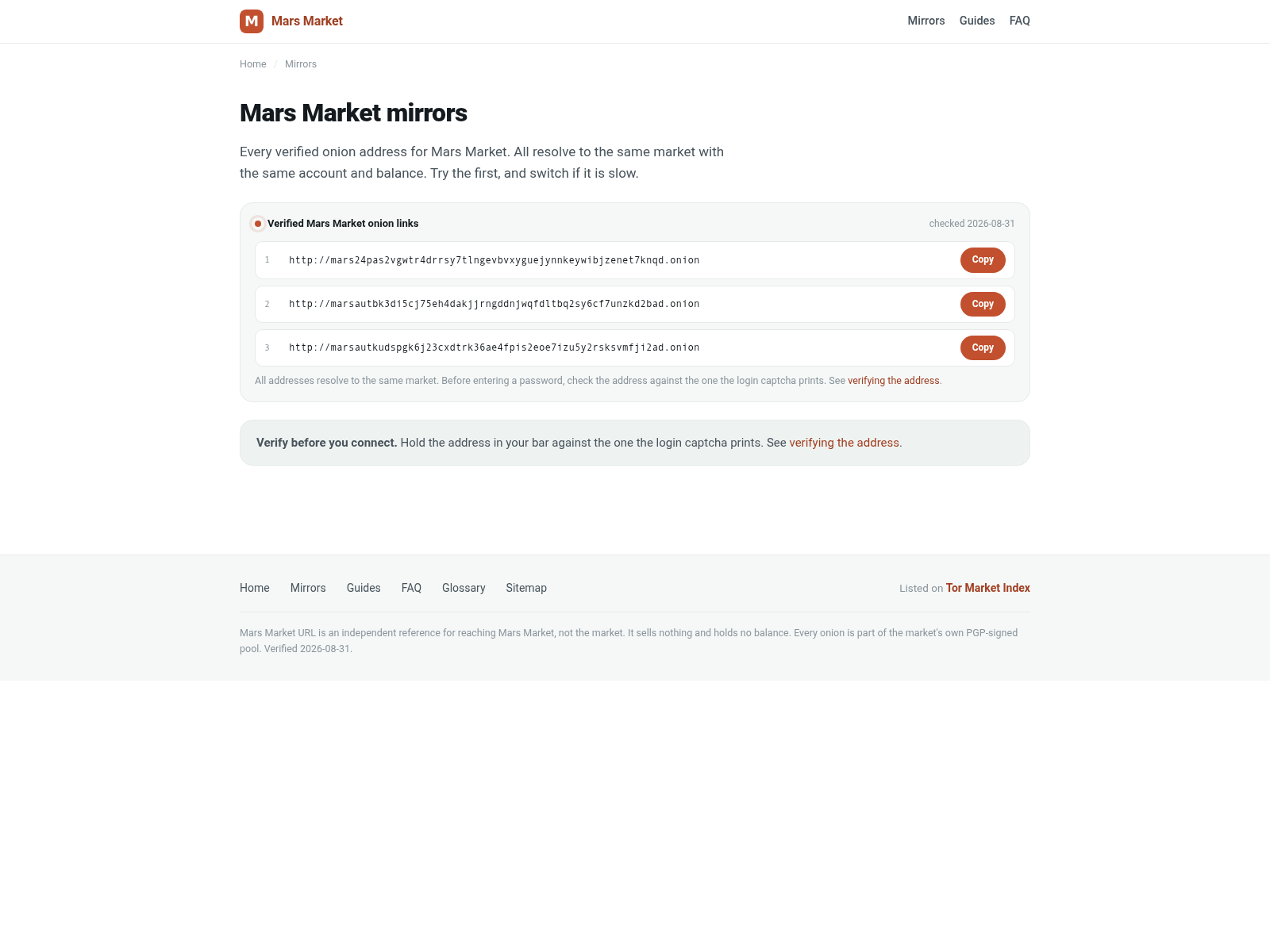 لقطة شاشة لـ marsmarketurl.biz