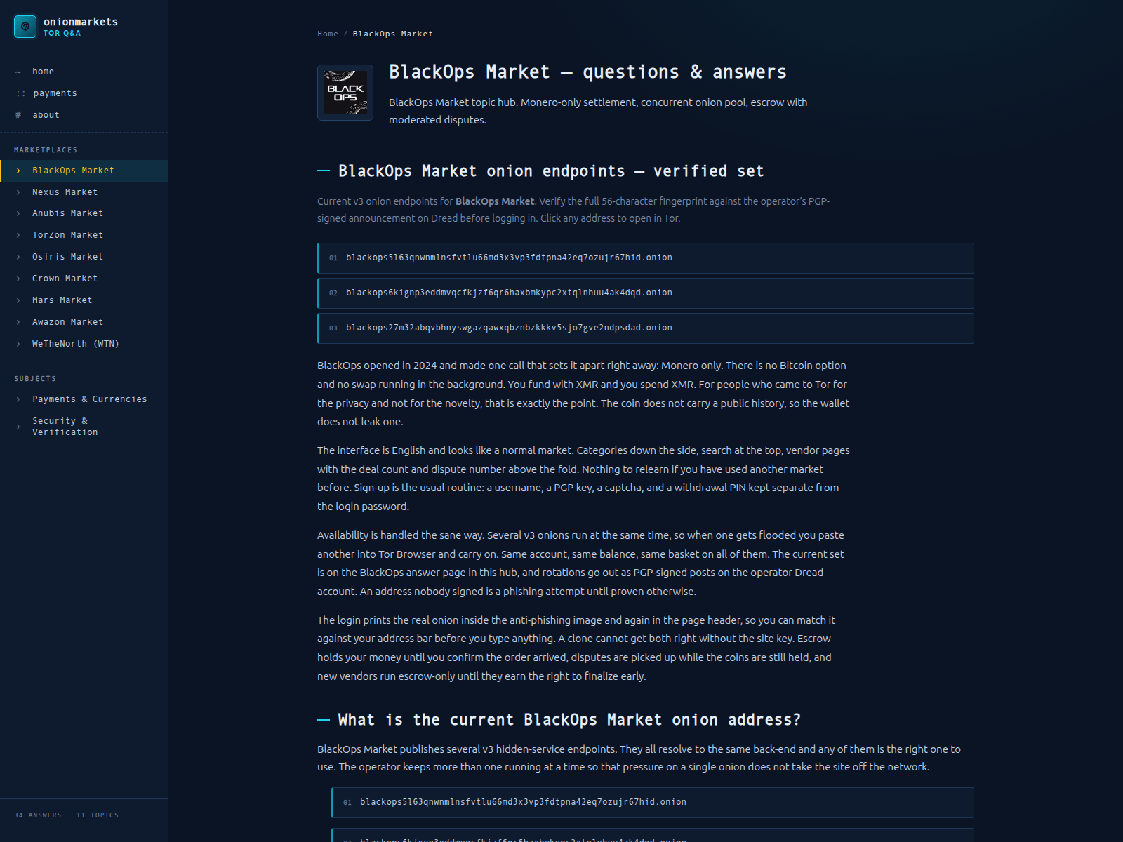 Screenshot of onionmarkets.org