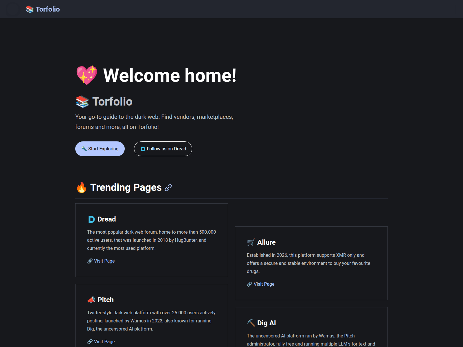 Screenshot of torfol.io