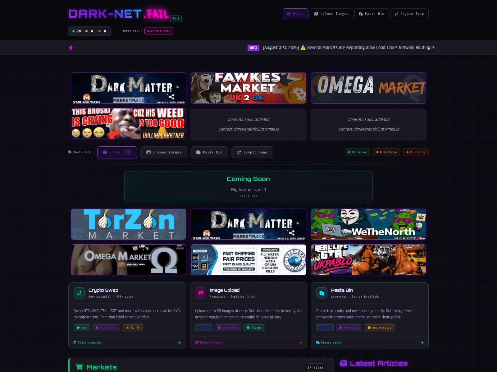 Screenshot of dark-net.fail
