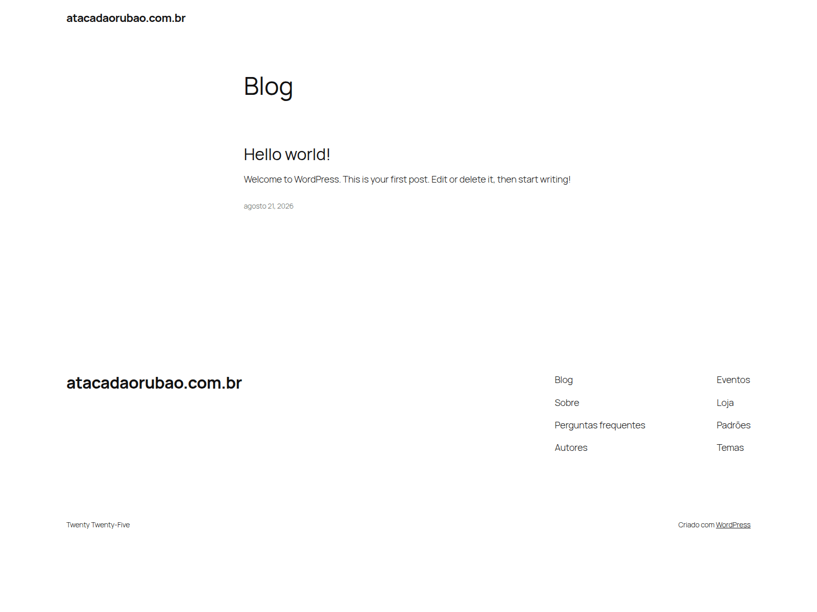 Screenshot of atacadaorubao.com.br