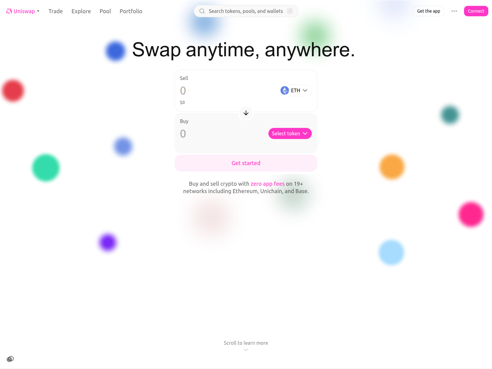 Screenshot of app.duniswap.org