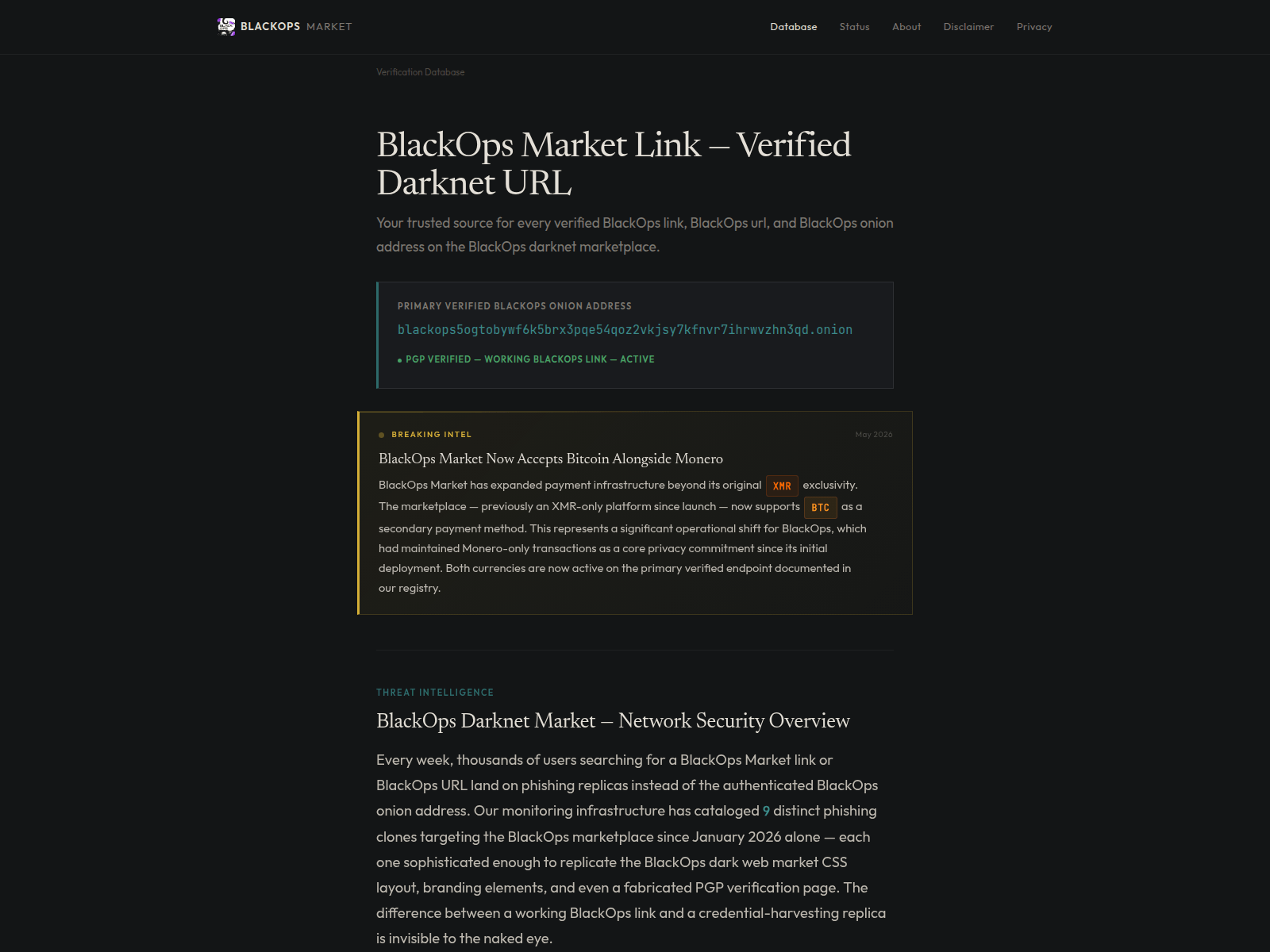 Screenshot of theblackops.org