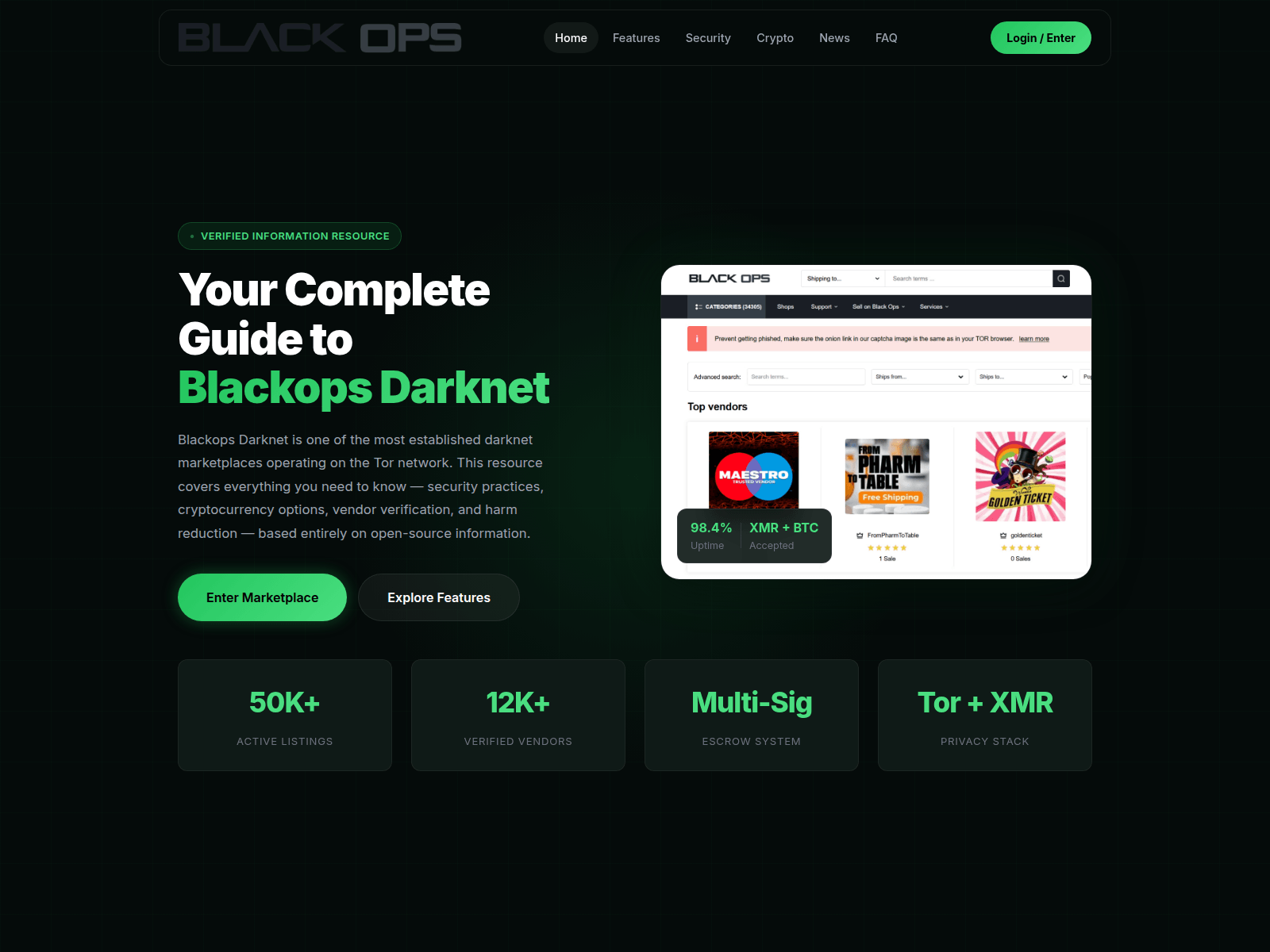 Screenshot of acces.blackopsmarkt.com