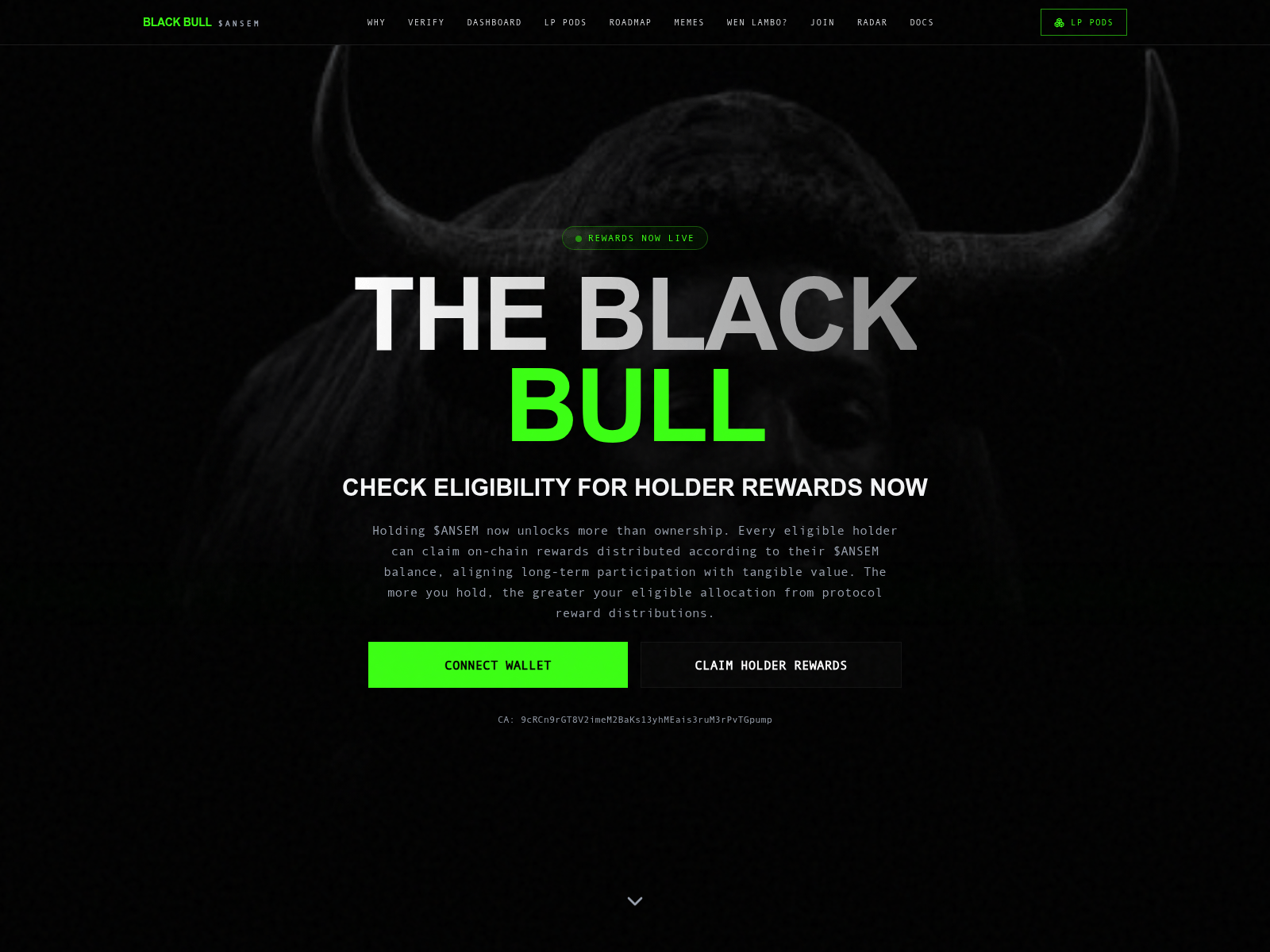 Screenshot of ansemblackbull.io