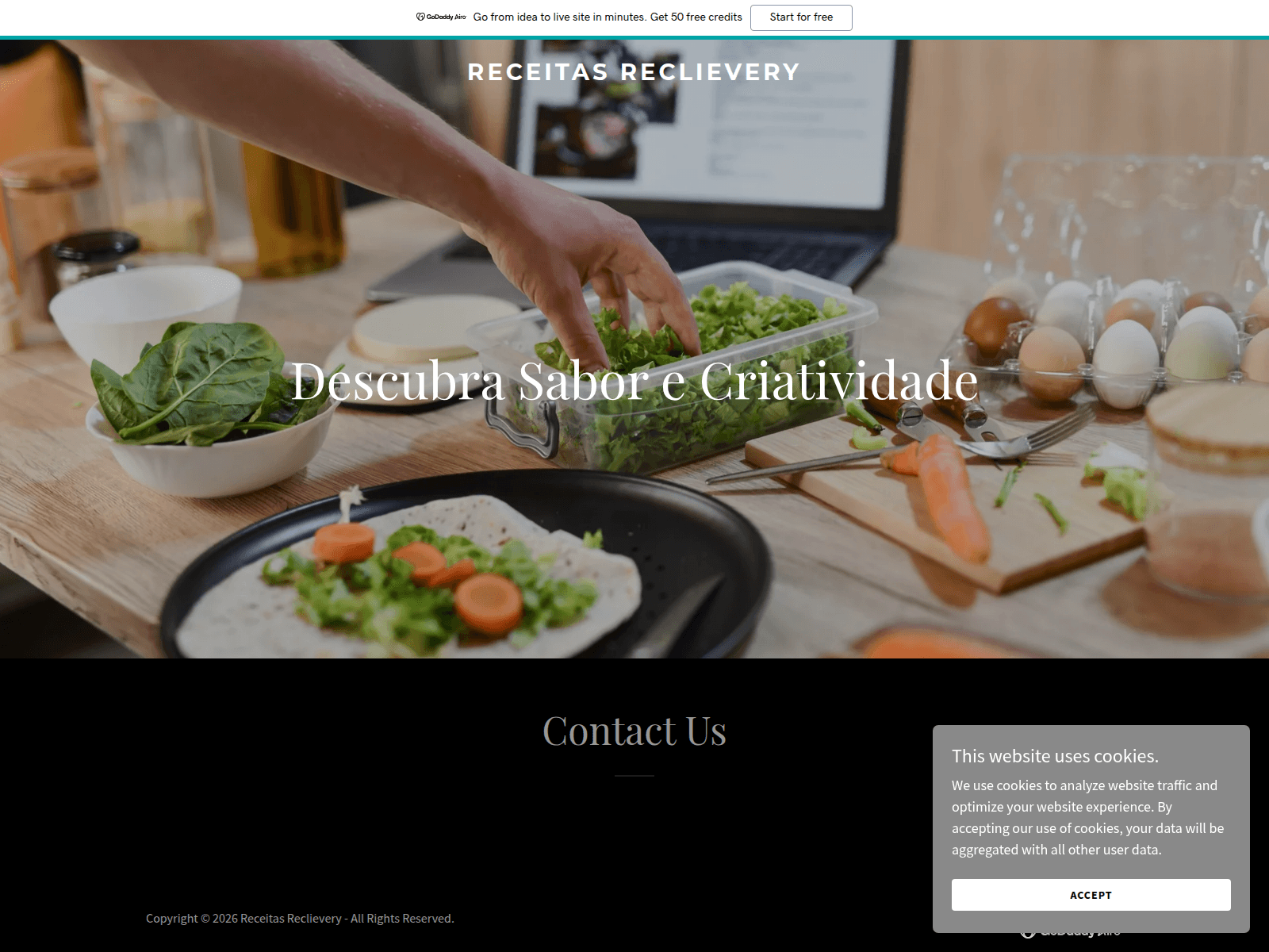 Screenshot of receitasreclievery.site