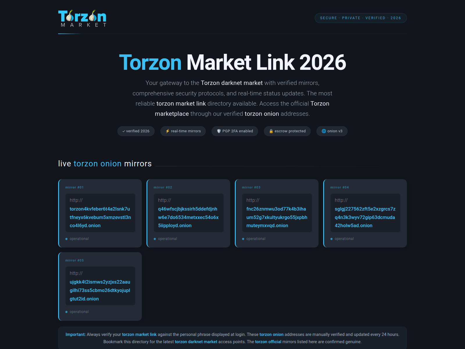 Screenshot von torzon-onion-market.xyz
