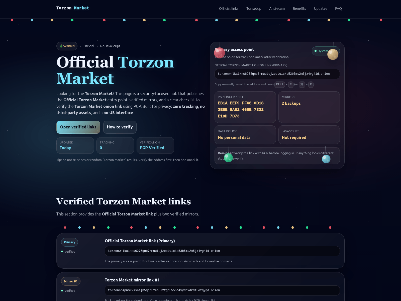 Screenshot of torzonmarket-main.com