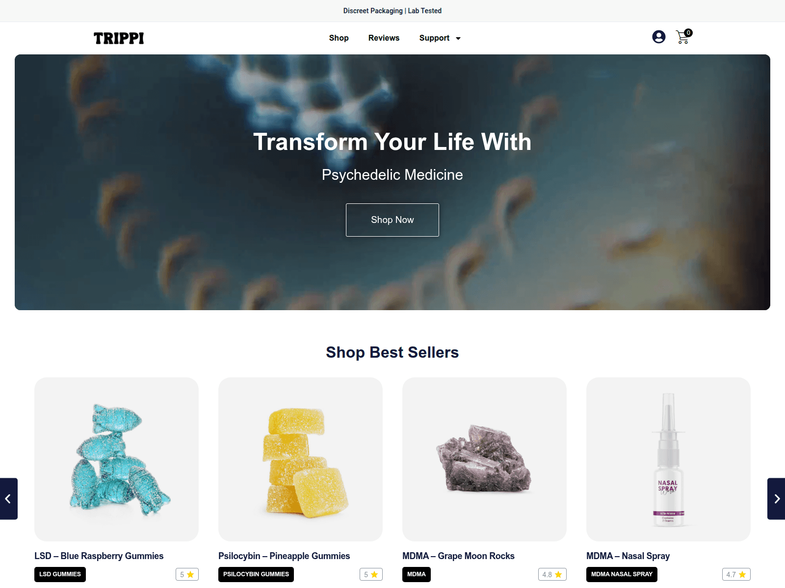 Screenshot of trippi.st