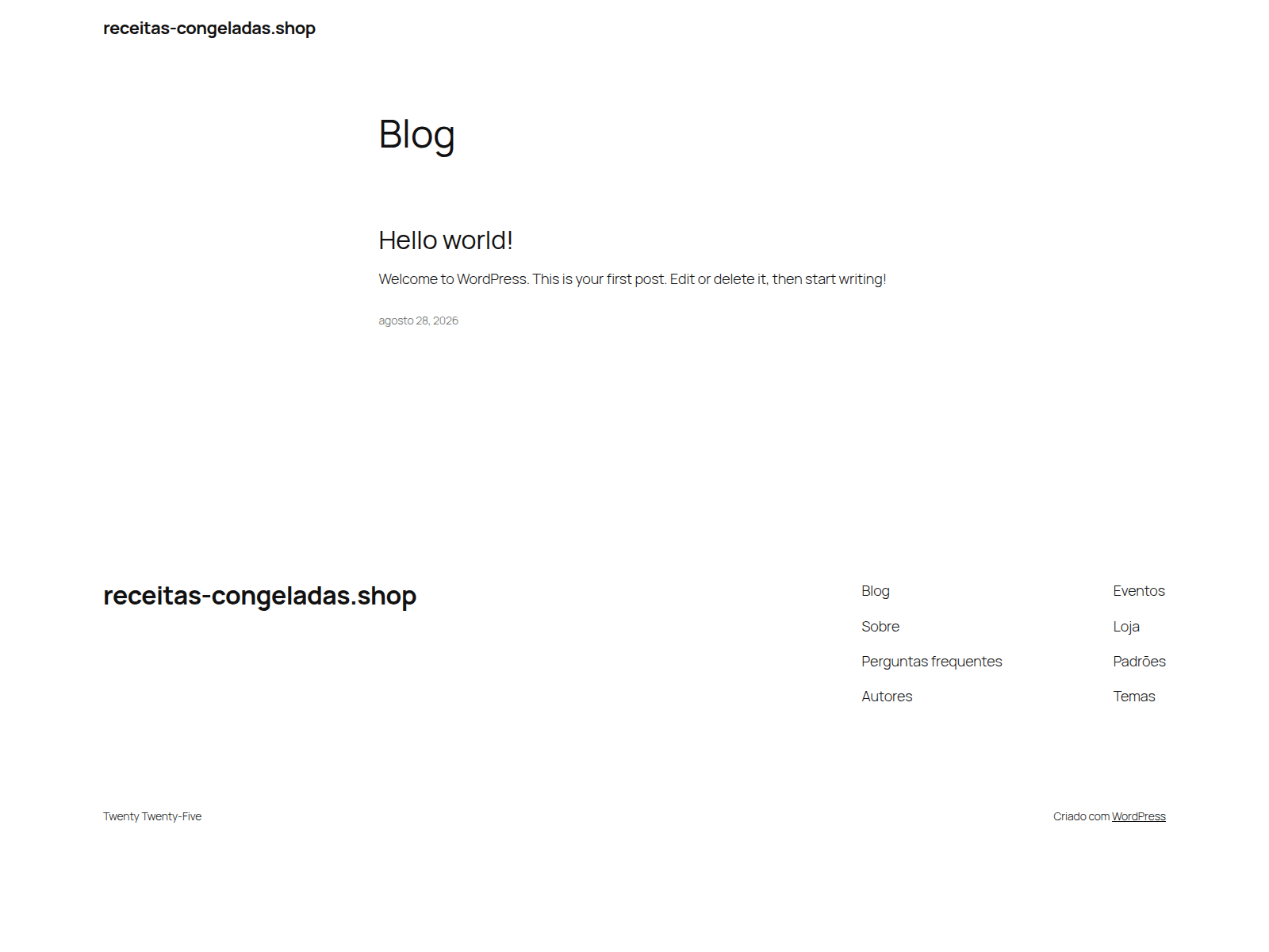 Screenshot of receitas-congeladas.shop