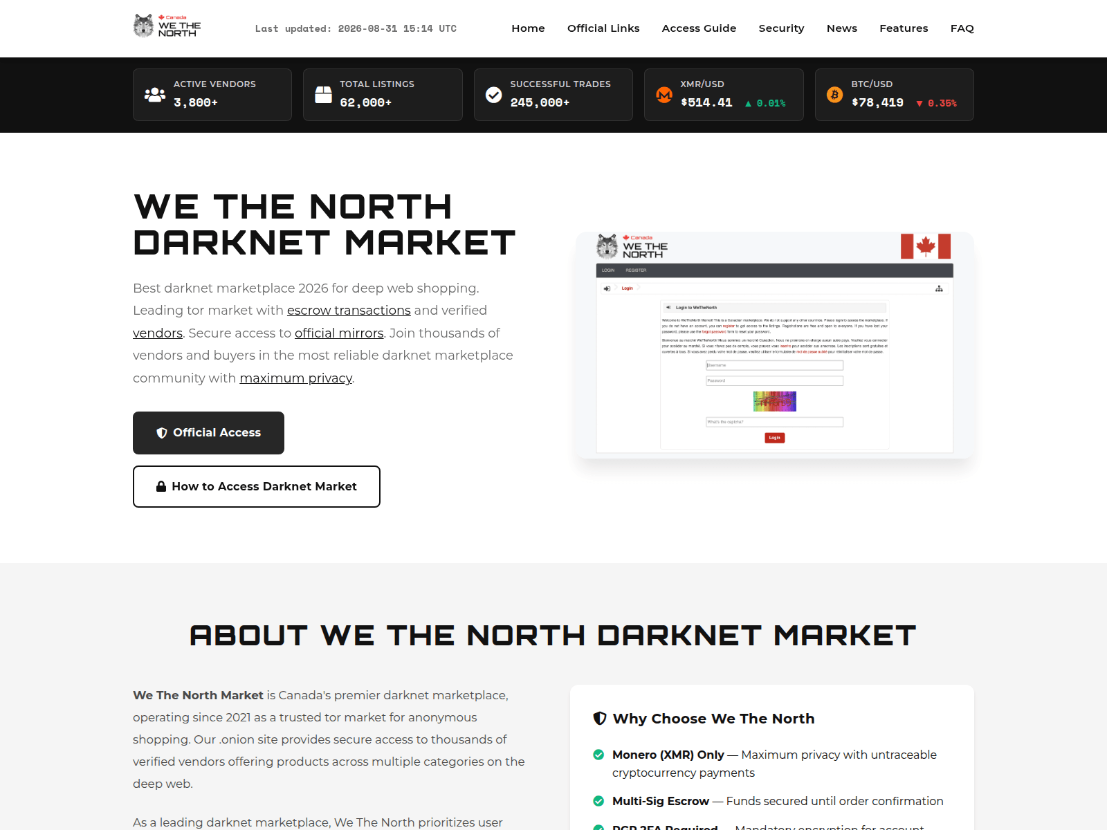 Screenshot of wethenorth.online