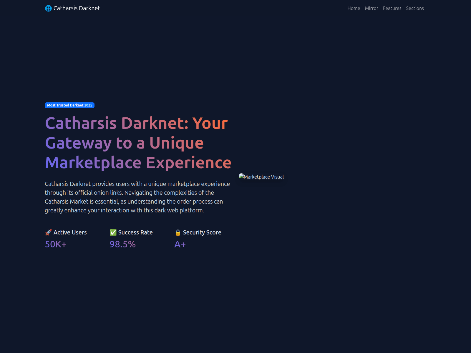 Screenshot of catharsis-darknet.net