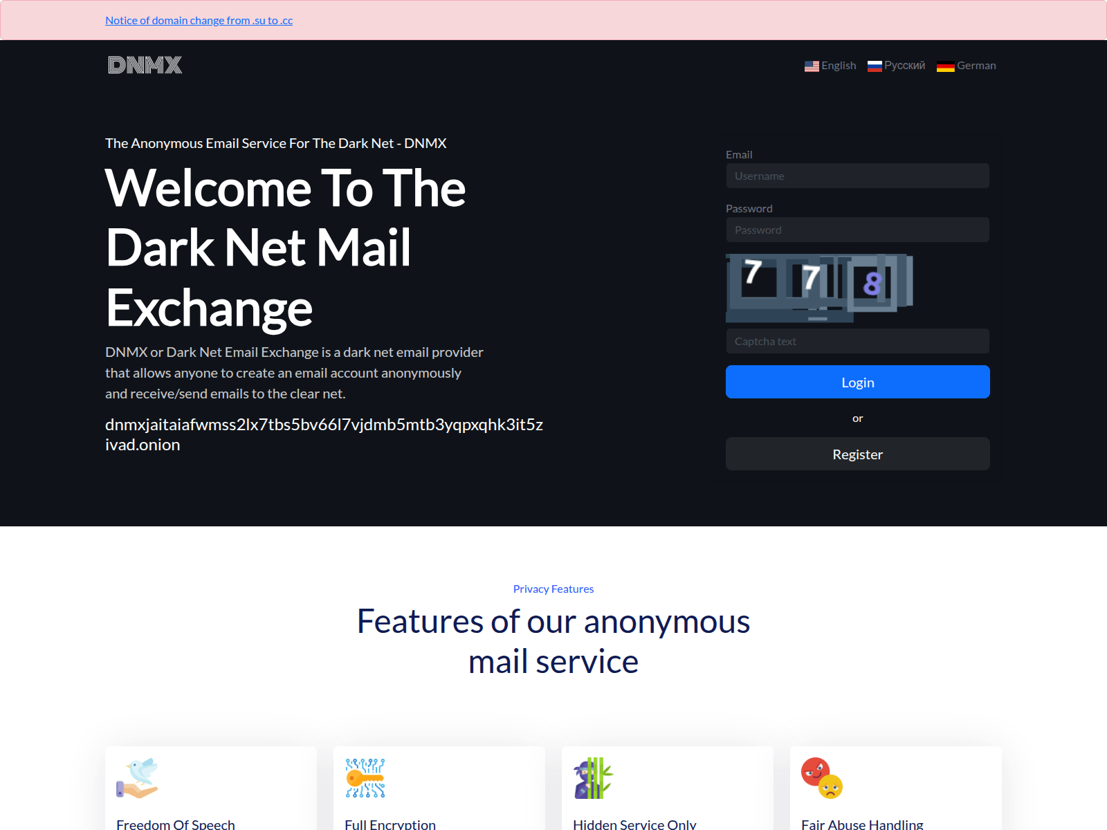 Screenshot of dnmx.cc
